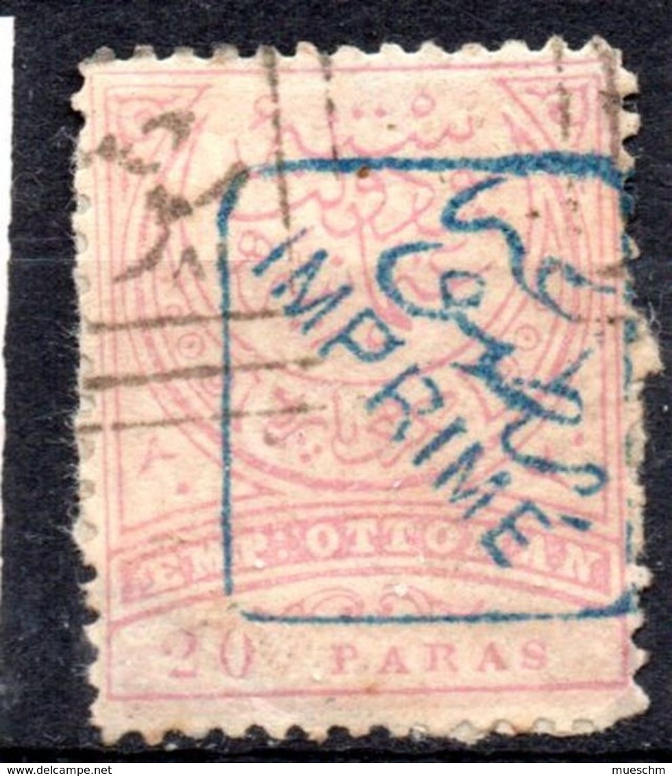 Türkei, 1891, Freimarke M. Blauem Aufdruck "IMPRIME", 20Pa., Gestempelt, MiNr. 65 (16377E) - Used Stamps