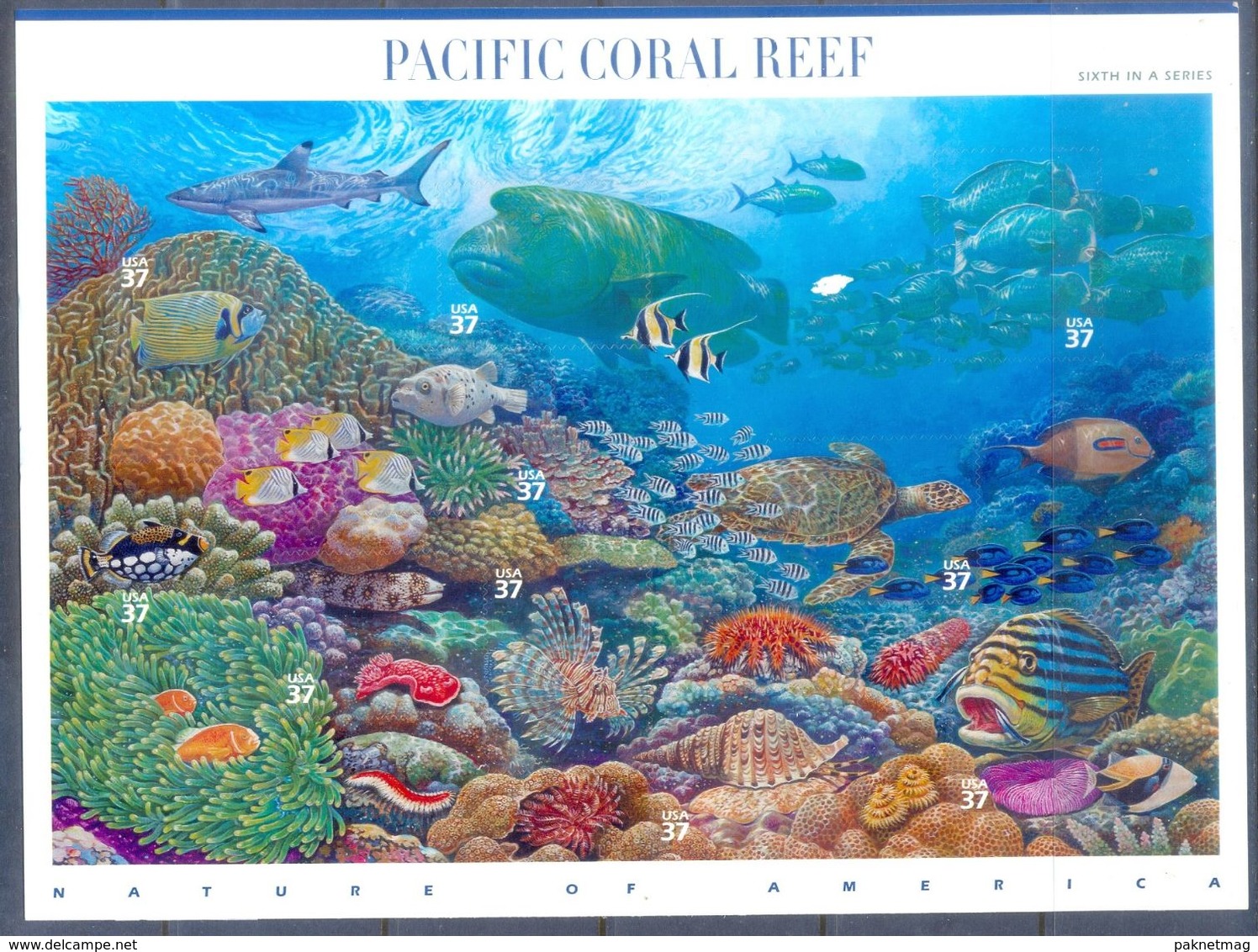 A209- USA 2003. Celebrating Pacific Coral Reef, 6th Nature Of America Series. - Fishes