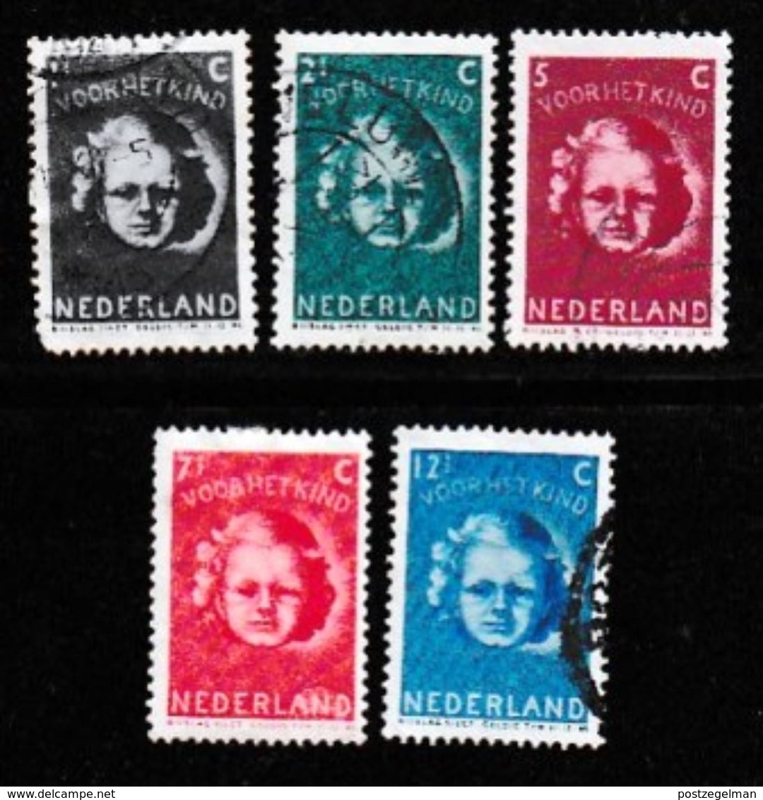 NEDERLAND 1945 Kinder Serie 444-448 Used  # 1147 - Usati