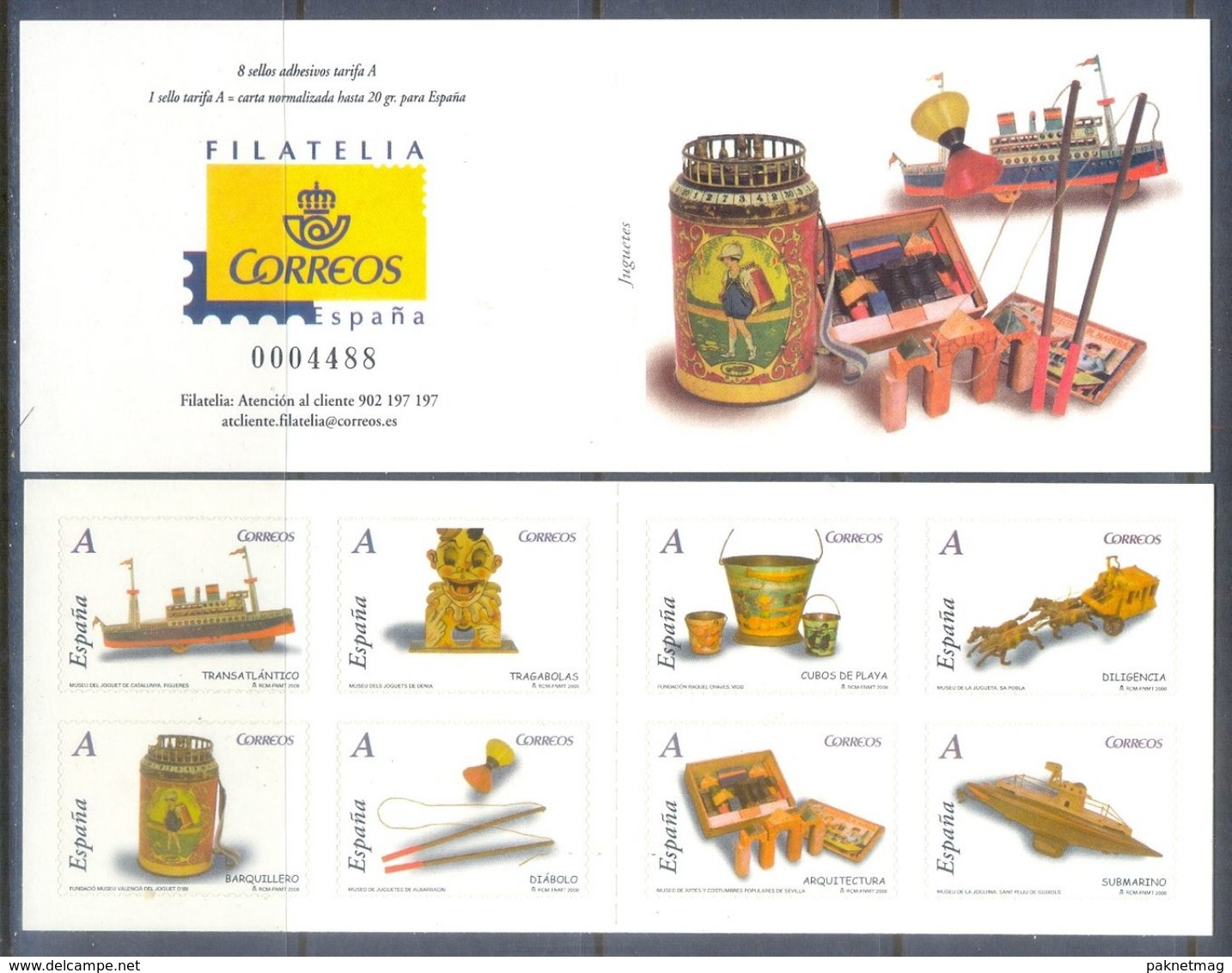 A210- Spain 2008. Child Toys. Juguetes Booklet. - Other & Unclassified