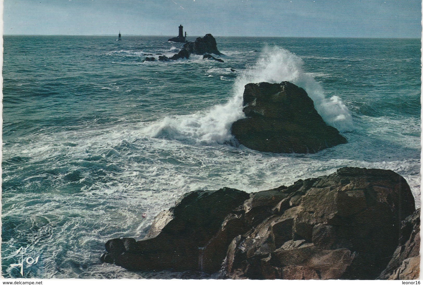 PLOGOFF   -  ** TEMPÊTE SUR LE PHARE DE LA VIEILLE à LA POINTE DU RAZ **   -   Editeur : JOS N° MX 1683 - Plogoff