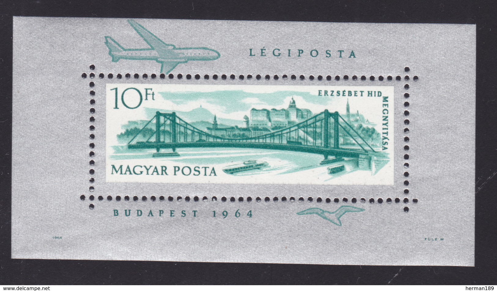 HONGRIE BLOC N°   51 ** MNH Neuf Sans Charnière, TB (CLR193) Inauguration Du Pont Elisabeth - Blocs-feuillets