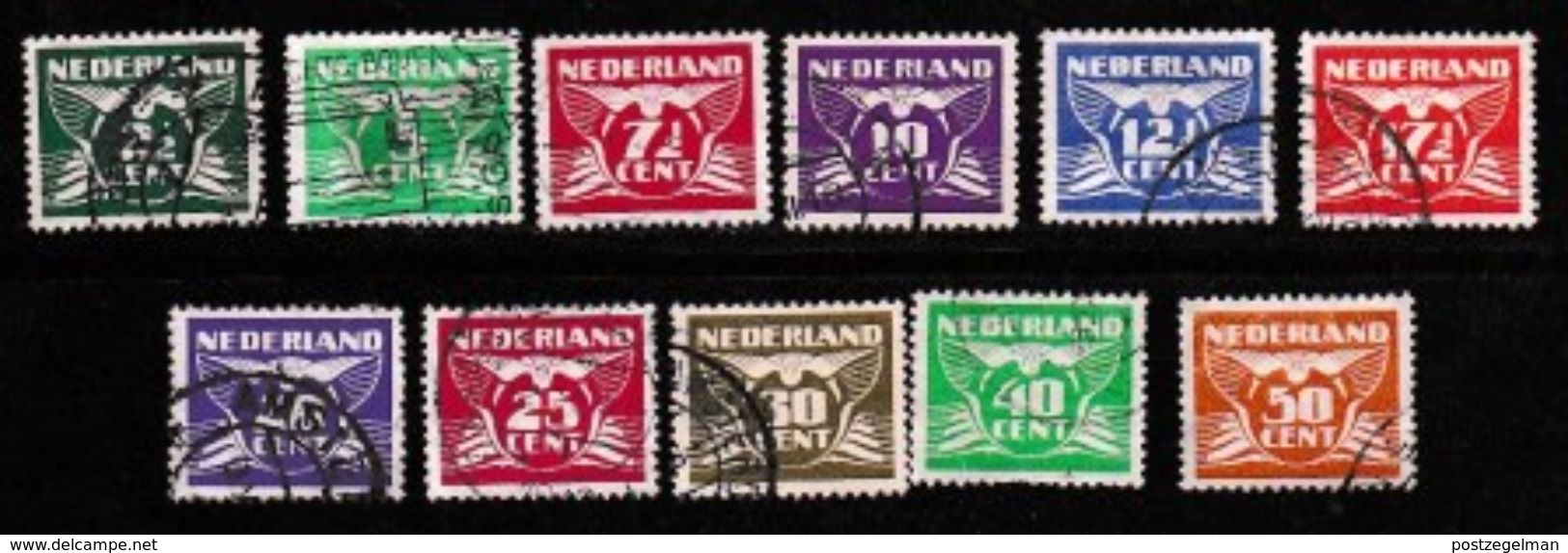 NEDERLAND 1941 Vliegende Duif 379-391 Used  # 1139 11 Values Only - Used Stamps