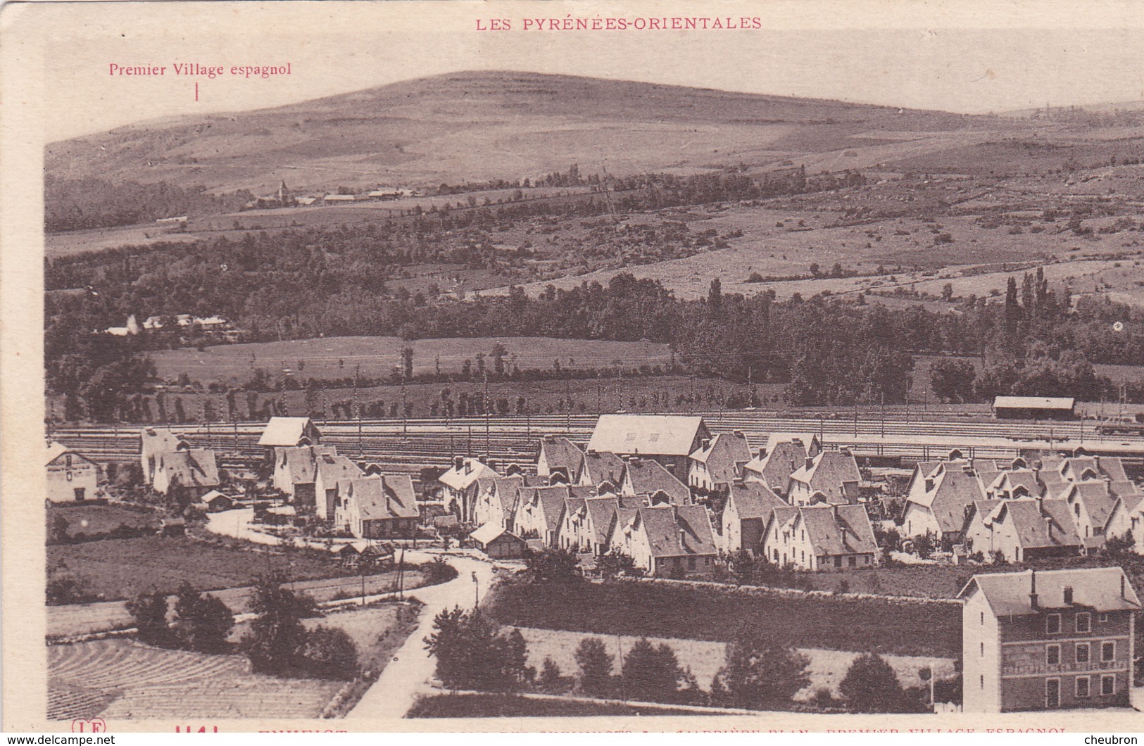 66. ENVEIGT. . CPA SEPIA. LES MAISONS DE S CHEMINOTS - Andere & Zonder Classificatie