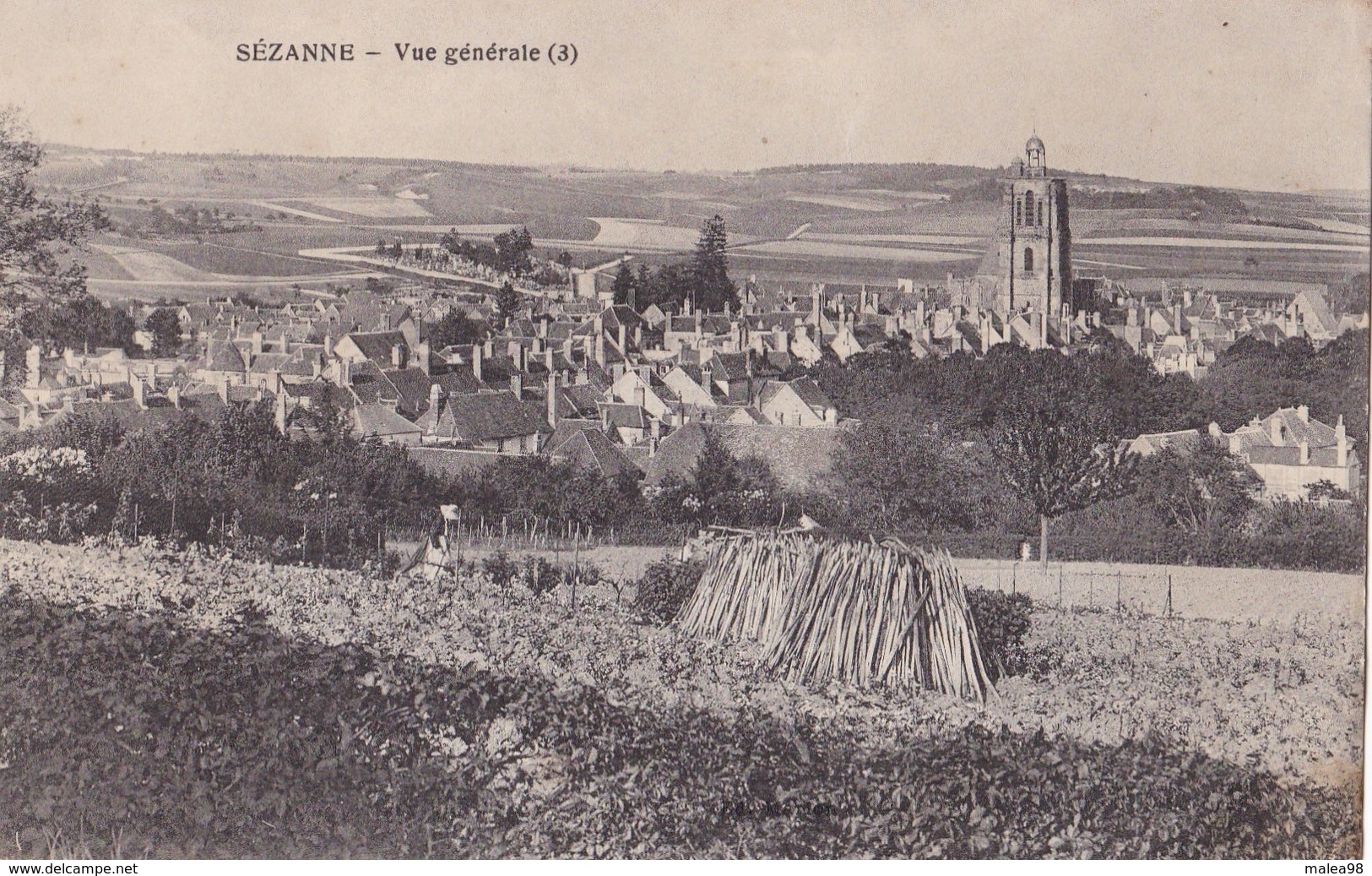 SEZANNE ,,,,VUE  GENERALE ,,,JOLIE  CARTE ,,,,VOYAGE  1914,,,,,BE,,,, - Sezanne