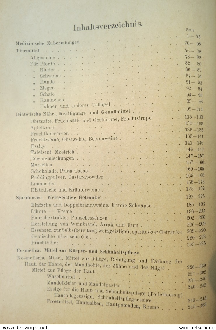 Buchheister/Ottersbach "Vorschriftenbuch Für Drogisten" Herstellung Der Gebräuchlichen Verkaufsartikel Von 1949 - Medizin & Gesundheit