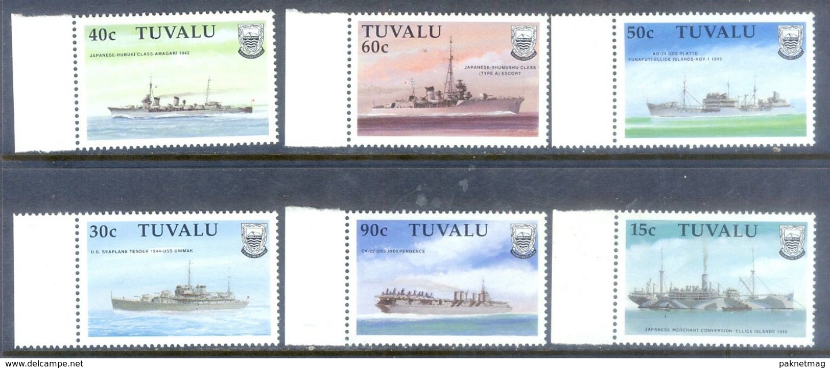 A221- Tuvalu World War II, Ships. - Bateaux