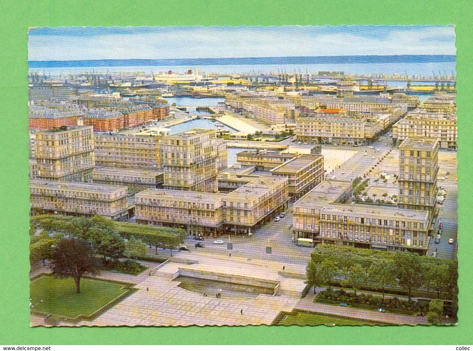 CPSM FRANCE 76  ~  LE HAVRE  ~  47  Vue Aérienne  ( Bellevues Dentelée 50/60 )  2 Scans - Ohne Zuordnung