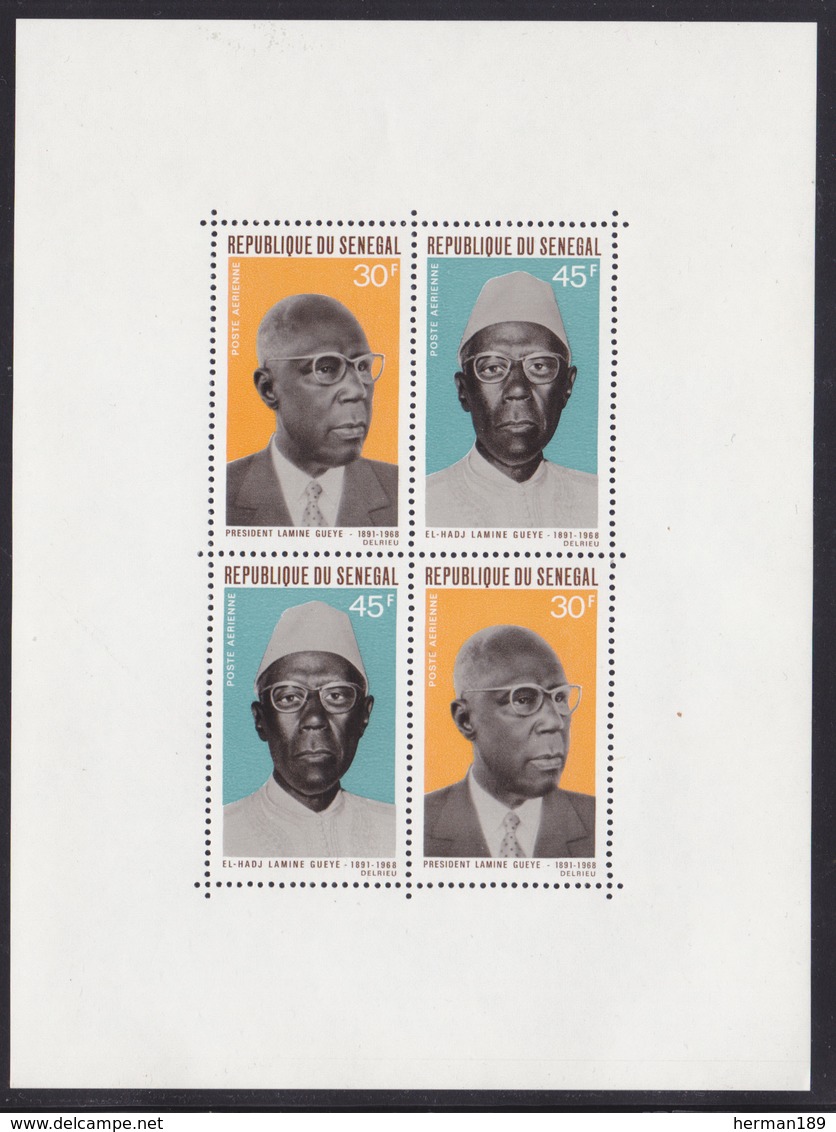 SENEGAL BLOC N°    5 ** MNH Neuf Sans Charnière, TB (CLR199) Président Lamine Gueye - Sénégal (1960-...)