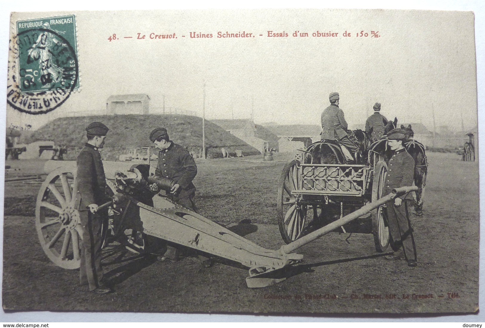 7 CARTES - LE CREUSOT ET SES ENVIRONS ET ESSAI D'UN OBUSIER - LE CREUSOT