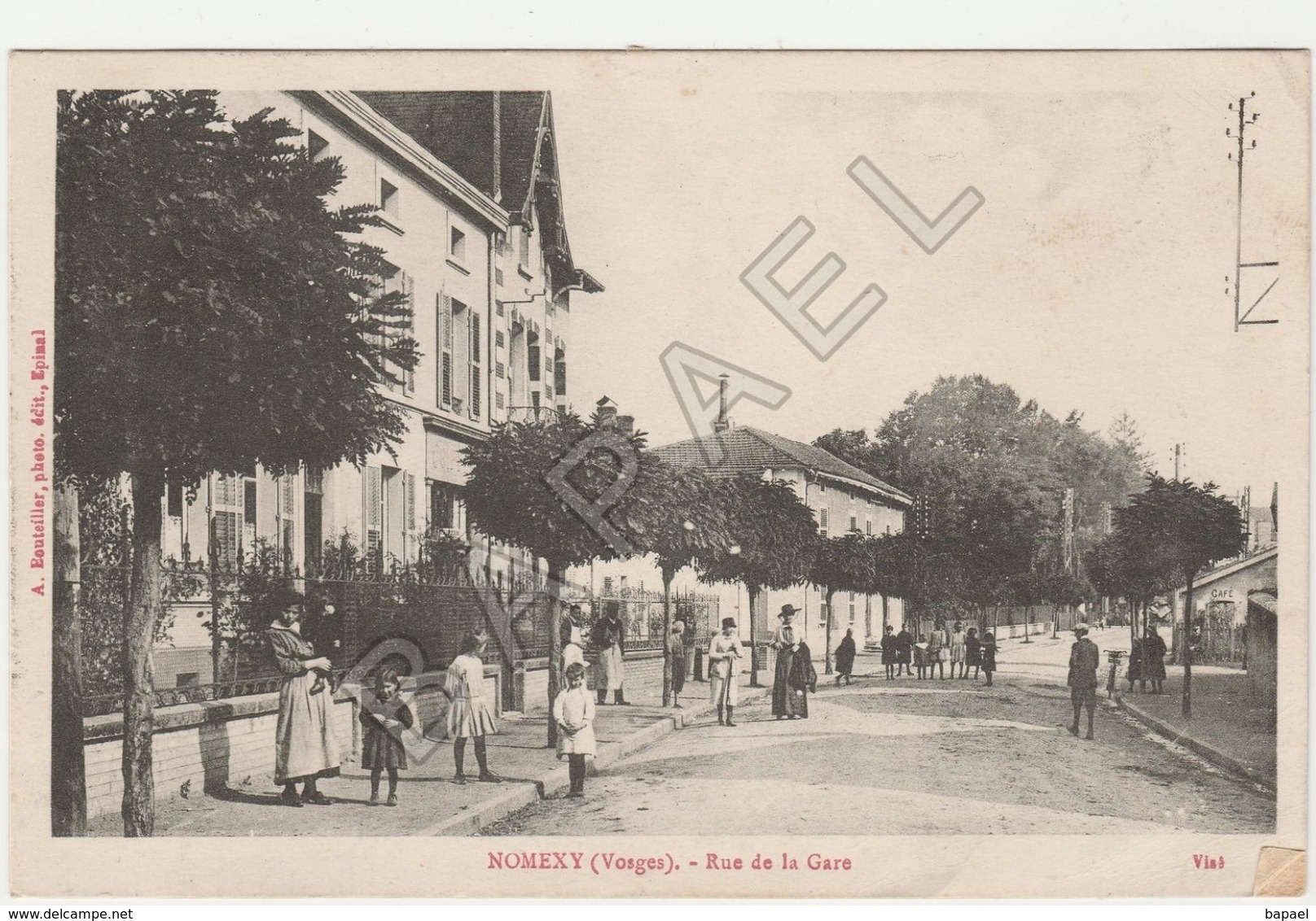 Nomexy (88) - Rue De La Gare (Circulé En 1918) - Nomexy