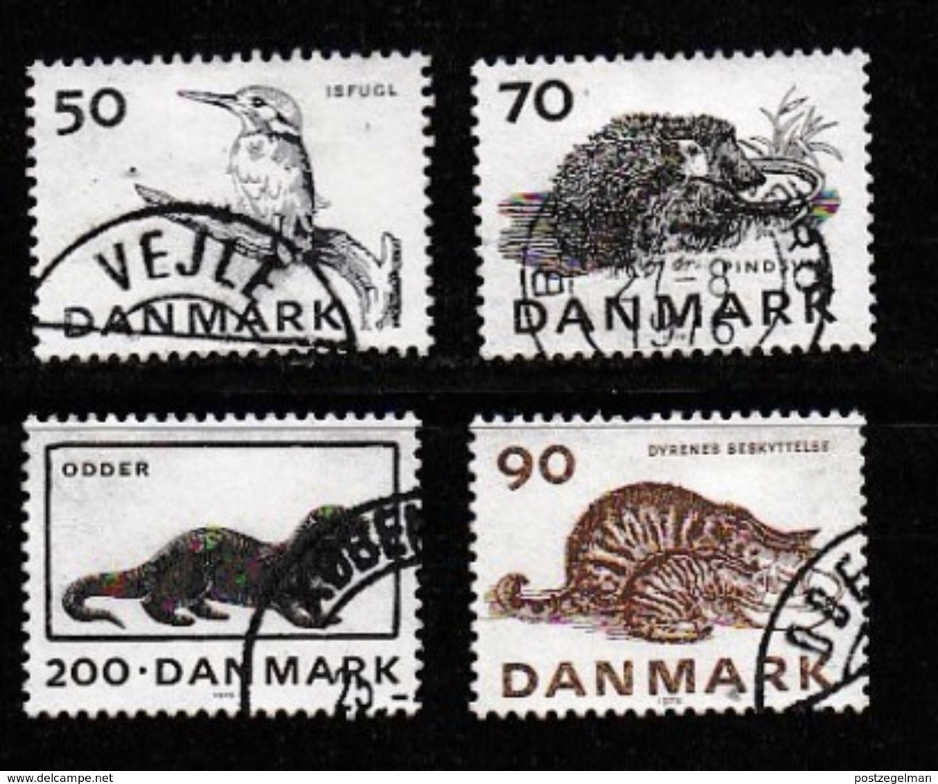 DENMARK, 1975, Used Stamp(s), Endangered Animals,  MI 602-606, #10125, 4 Values Only - Used Stamps