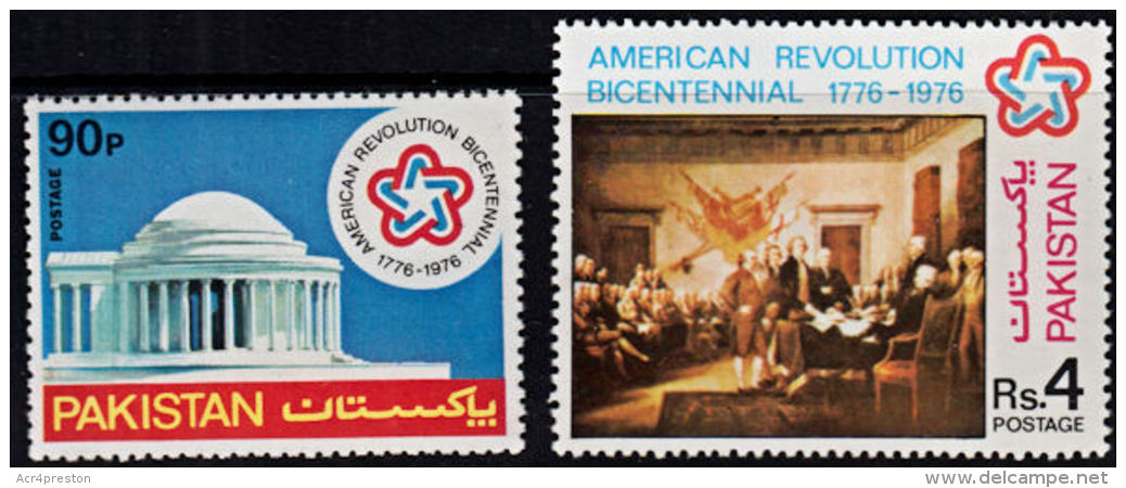 A1124 PAKISTAN 1976,  SG 415-6  Bicentenary American Revolution,  MNH - Pakistan