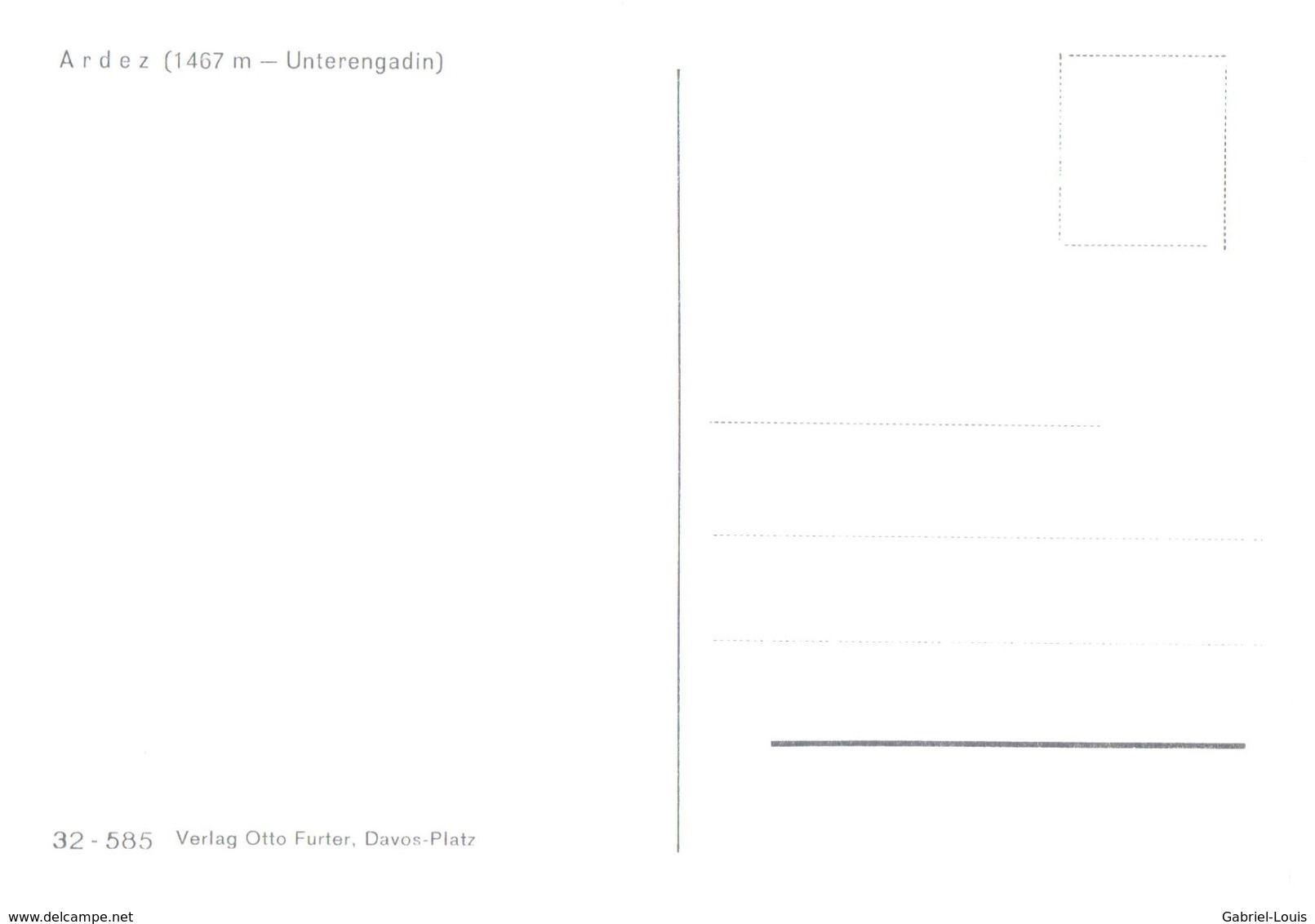 Ardez - Unterengadin  (Carte Grand Format 10 X 15) - Ardez