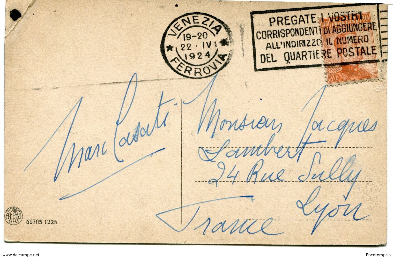 CPA - Carte Postale - Italie - Venezia - Piazzeta Di S. Mareo - Canal Grande E Chiesa Della Saluté - 1924  (CP1177) - Venezia
