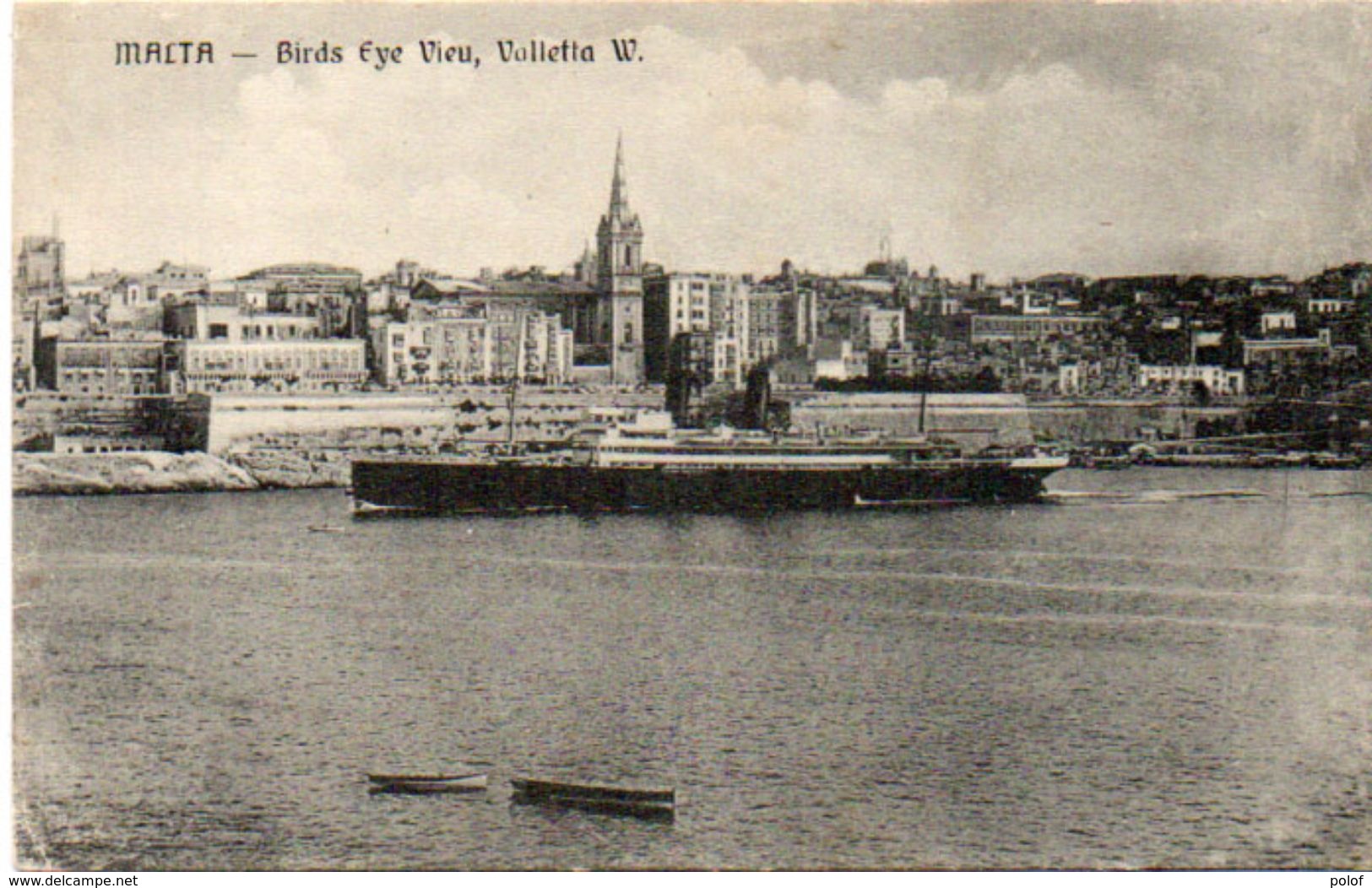 MALTA - Birds Eye Vieu, Valletta W.   (102794) - Malta