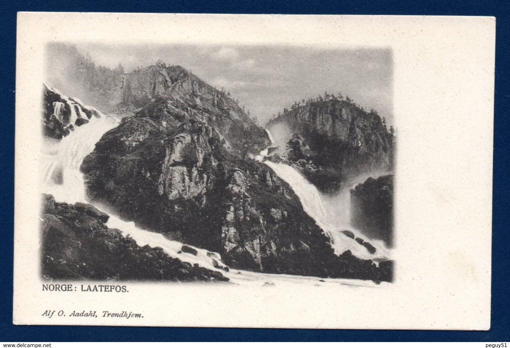 Norvège. Laatefos. (Odda-Hordaland). Cascade Des 2 Ruisseaux Du Lac Lovatnet. Ca 1900 - Norvège