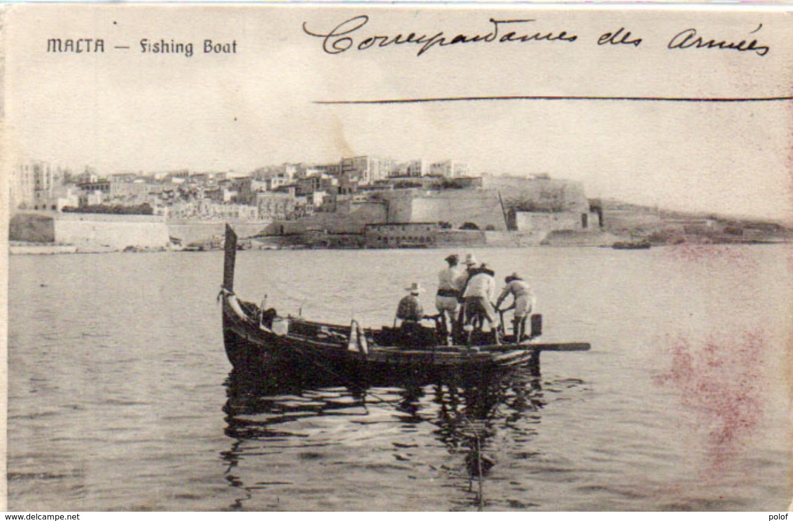 MALTA - Fishing Boat   - Correspondance Des Armées   (102799) - Malte