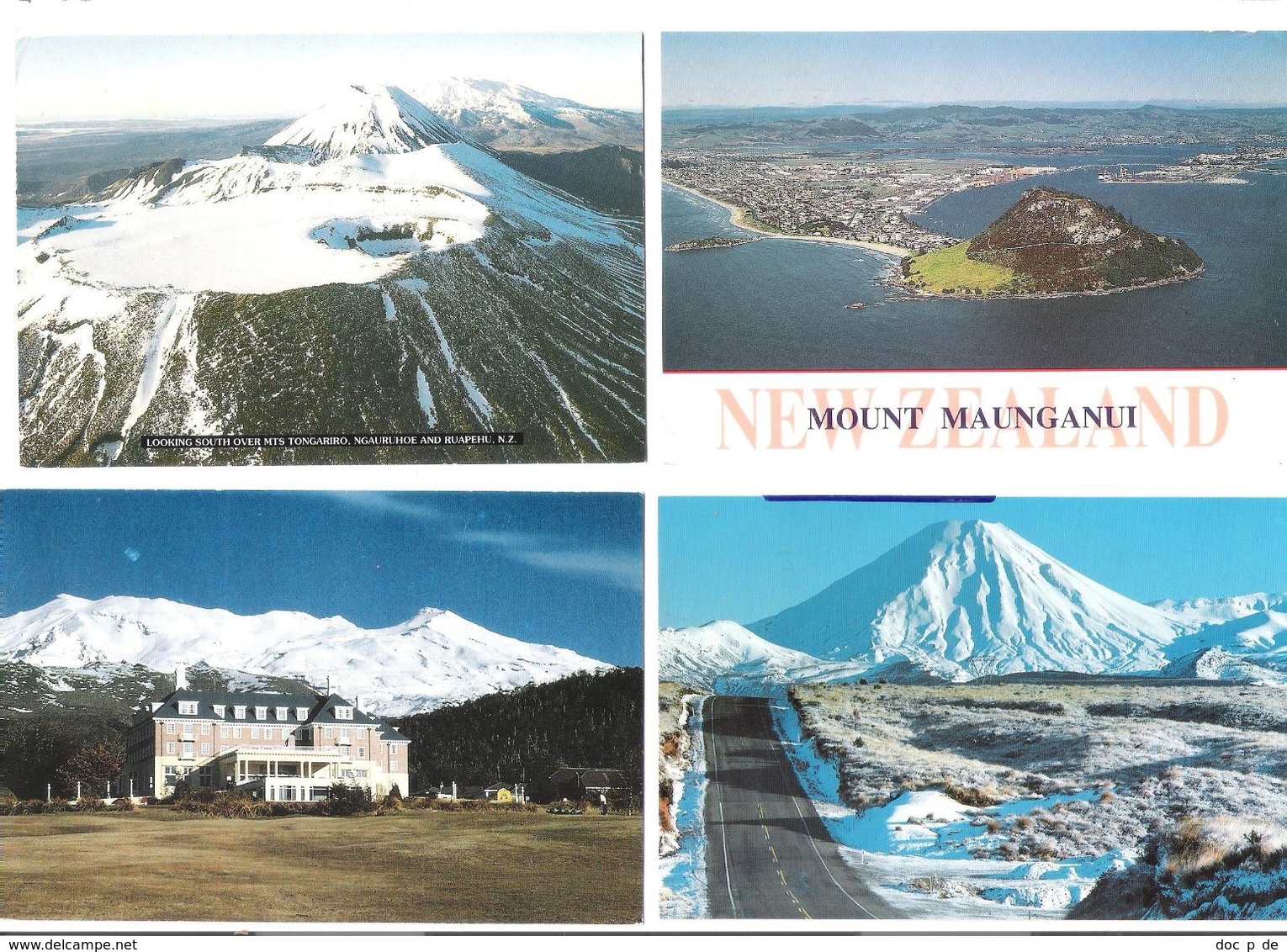 New Zealand - 4 Cards - Mount Maunganui - Mount Tongariro - Mt. Ngauruhoe - Hotel - Stamps Stamp Timbre - Neuseeland