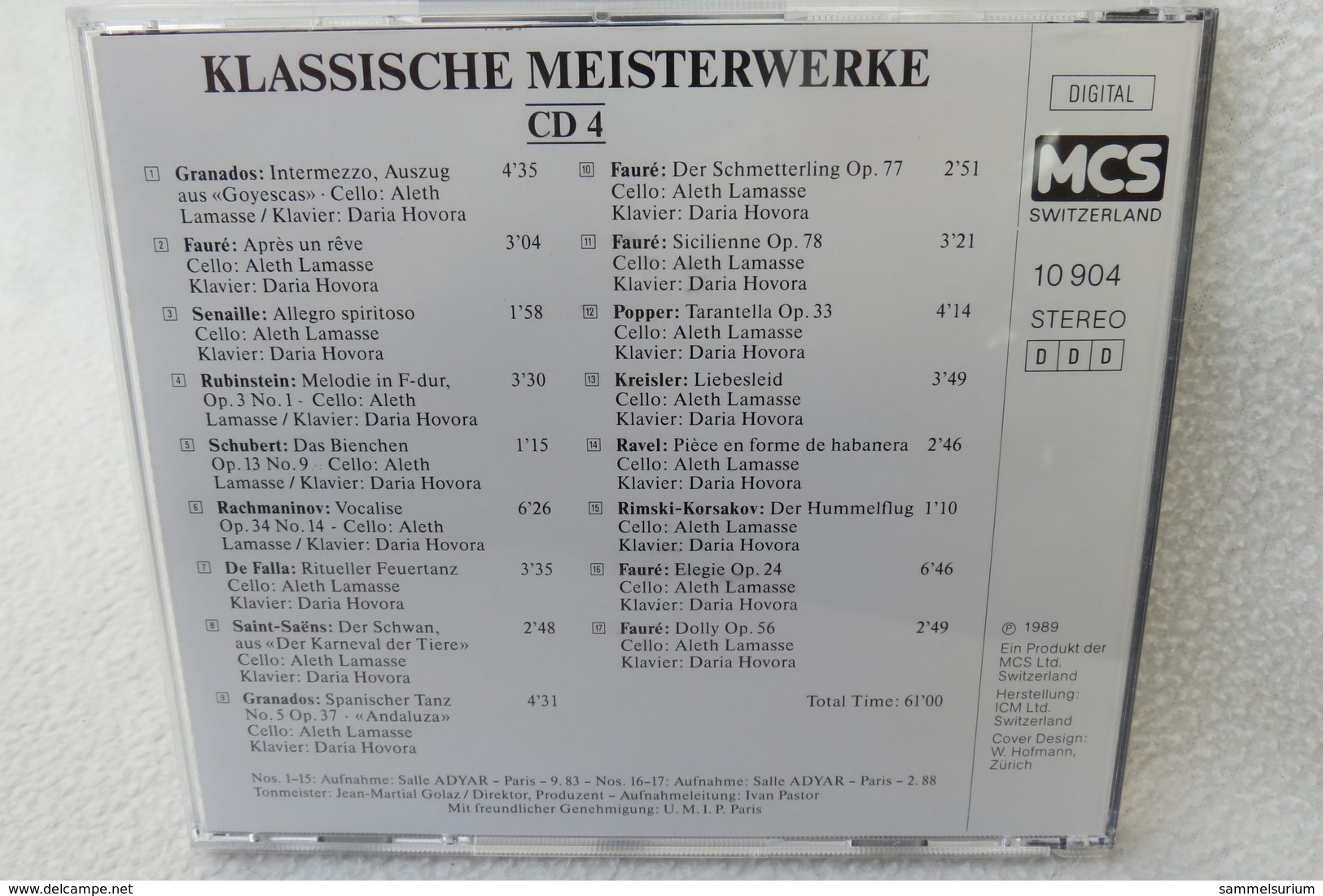 5 CDs "Klassische Meisterwerke" die schönsten klassischen Werke für Klavier, Violine, Trompete, Celle, Orgel