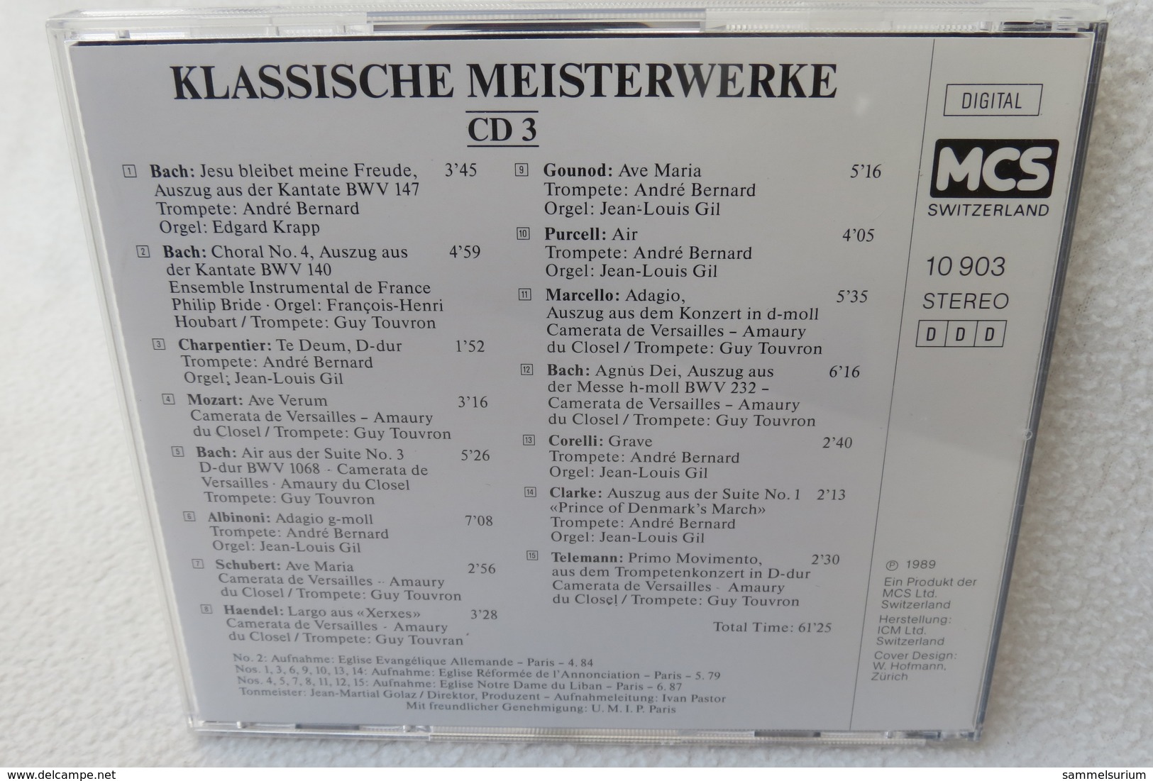 5 CDs "Klassische Meisterwerke" die schönsten klassischen Werke für Klavier, Violine, Trompete, Celle, Orgel