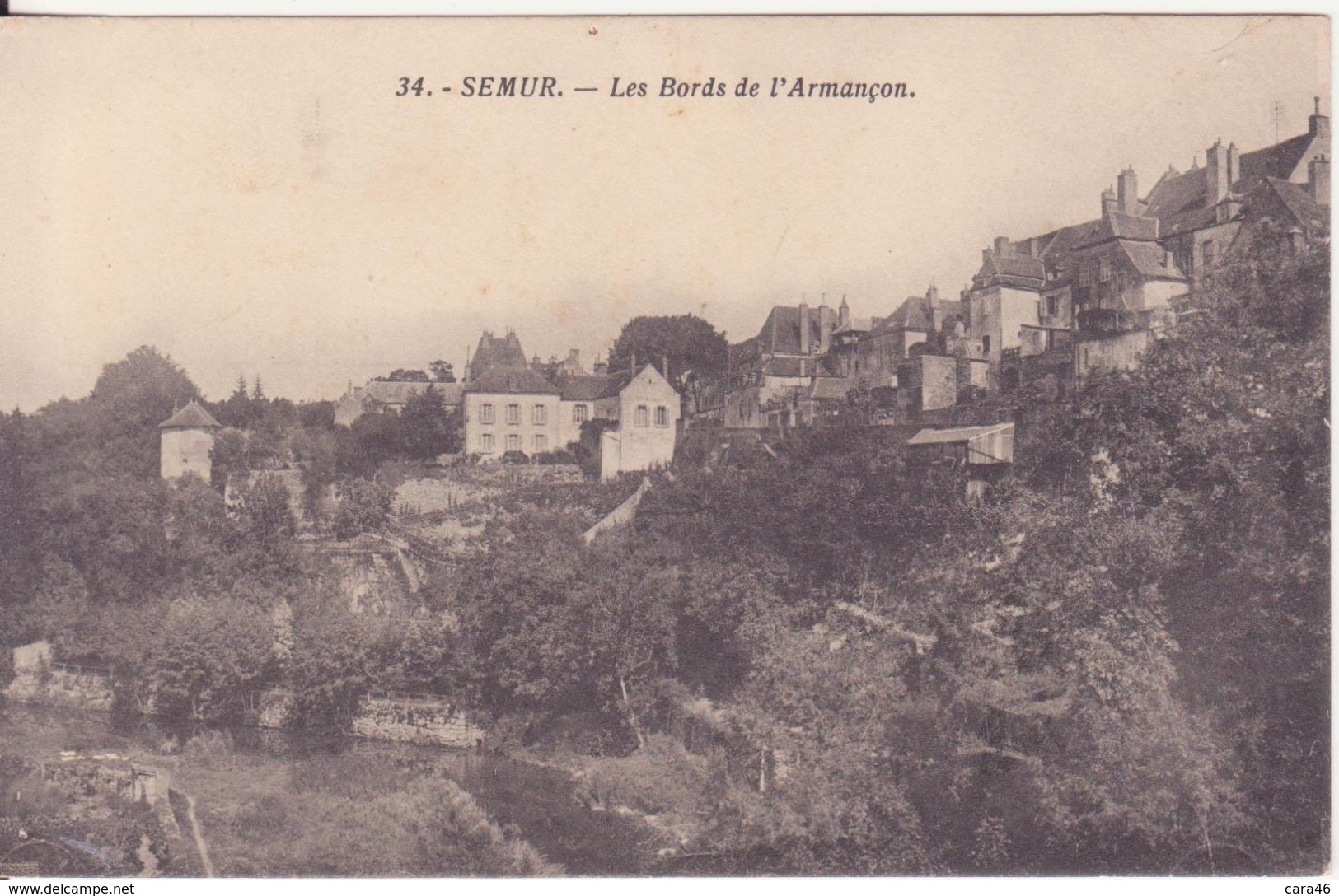 CPA -  34. SEMUR, Les Bords De L'Armançon - Semur