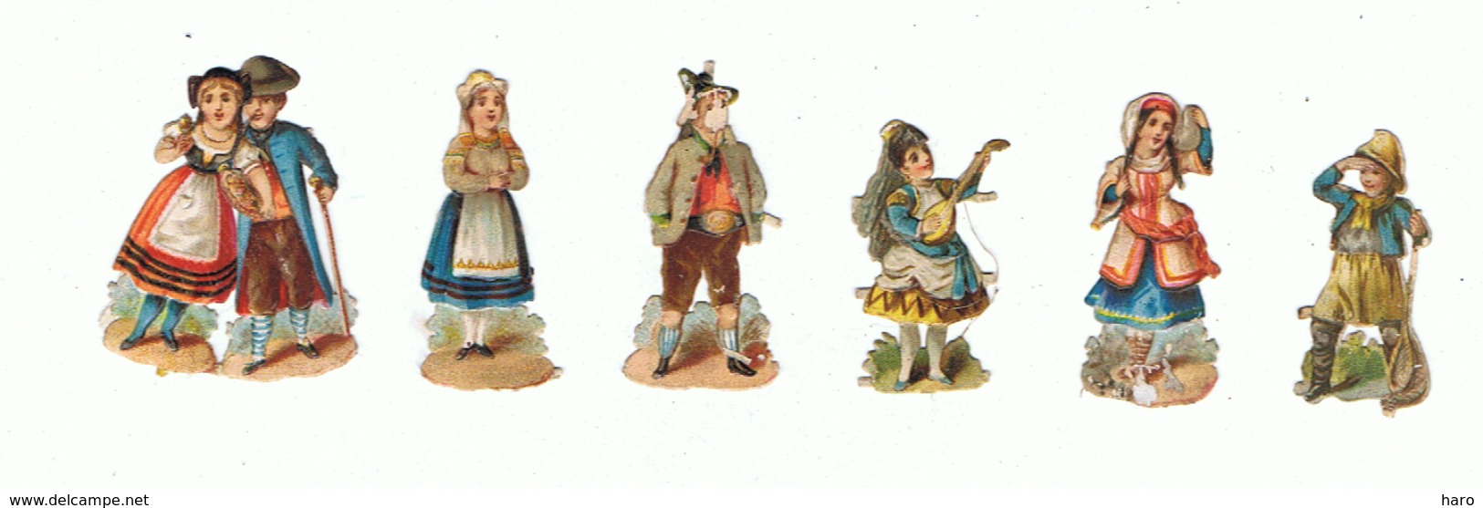 Découpis - Lot De 6 Personnages - Costumes Régionaux, Folkloriques (hon) - Enfants