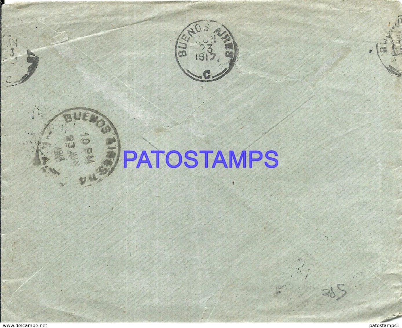 90310 SPAIN BARCELONA SABADELL COVER YEAR 1917 CIRCULATED TO ARGENTINA NO POSTAL POSTCAR1D - Other & Unclassified