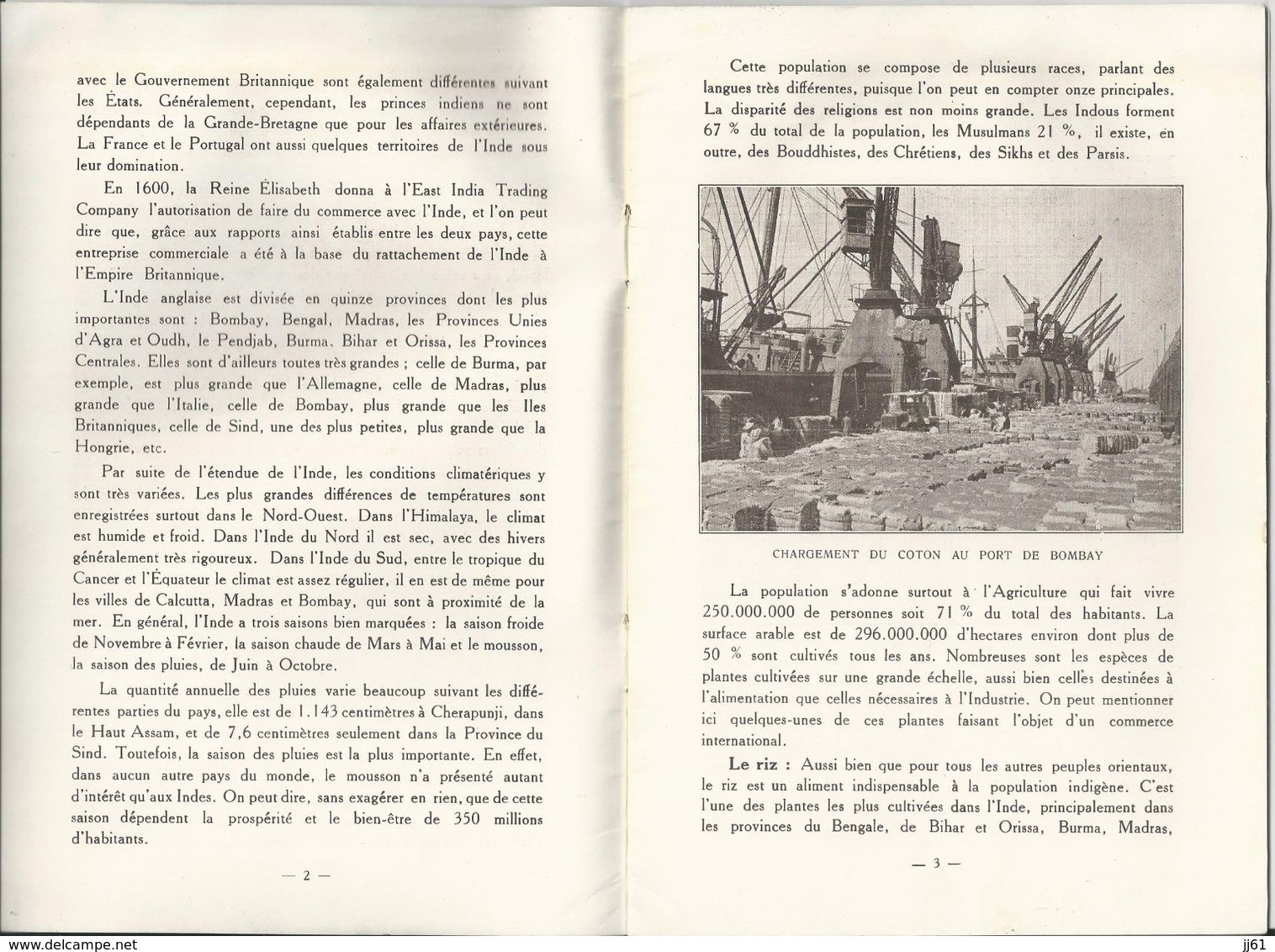 L INDE LE PAYS DES RESERVES LES PLUS VASTES BEAU LIVRET 20 PAGES THE RIZ MINERAIS SHELLAC TANNERIE TABAC GRAINES JUTE - Italia