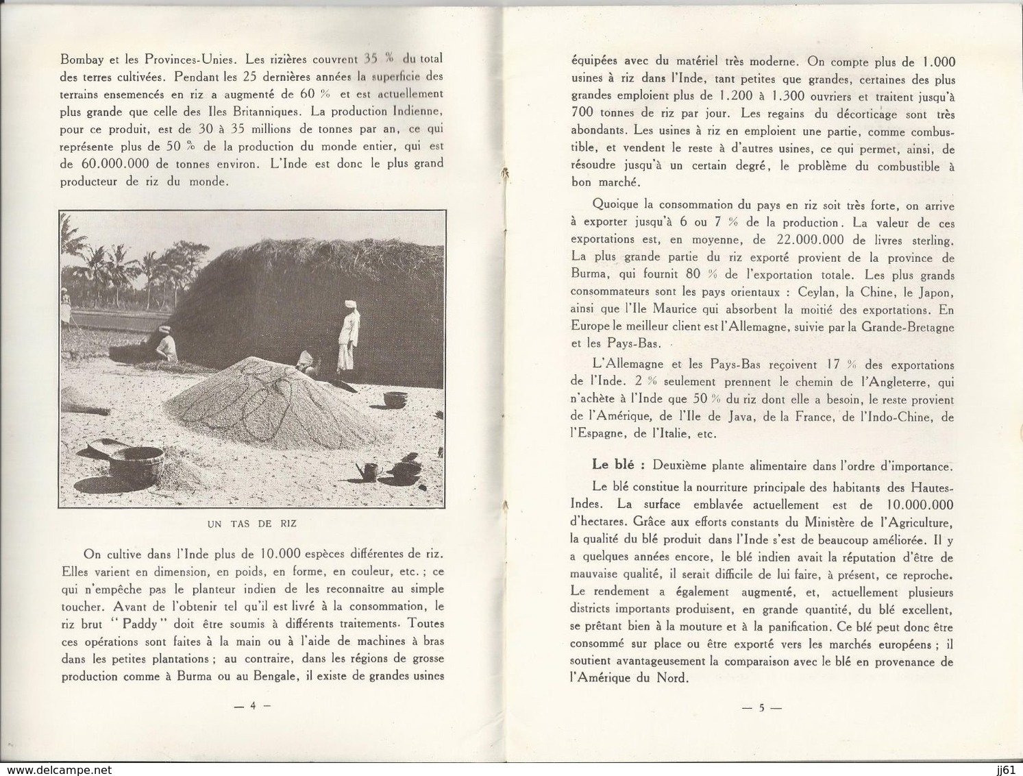 L INDE LE PAYS DES RESERVES LES PLUS VASTES BEAU LIVRET 20 PAGES THE RIZ MINERAIS SHELLAC TANNERIE TABAC GRAINES JUTE - Italia