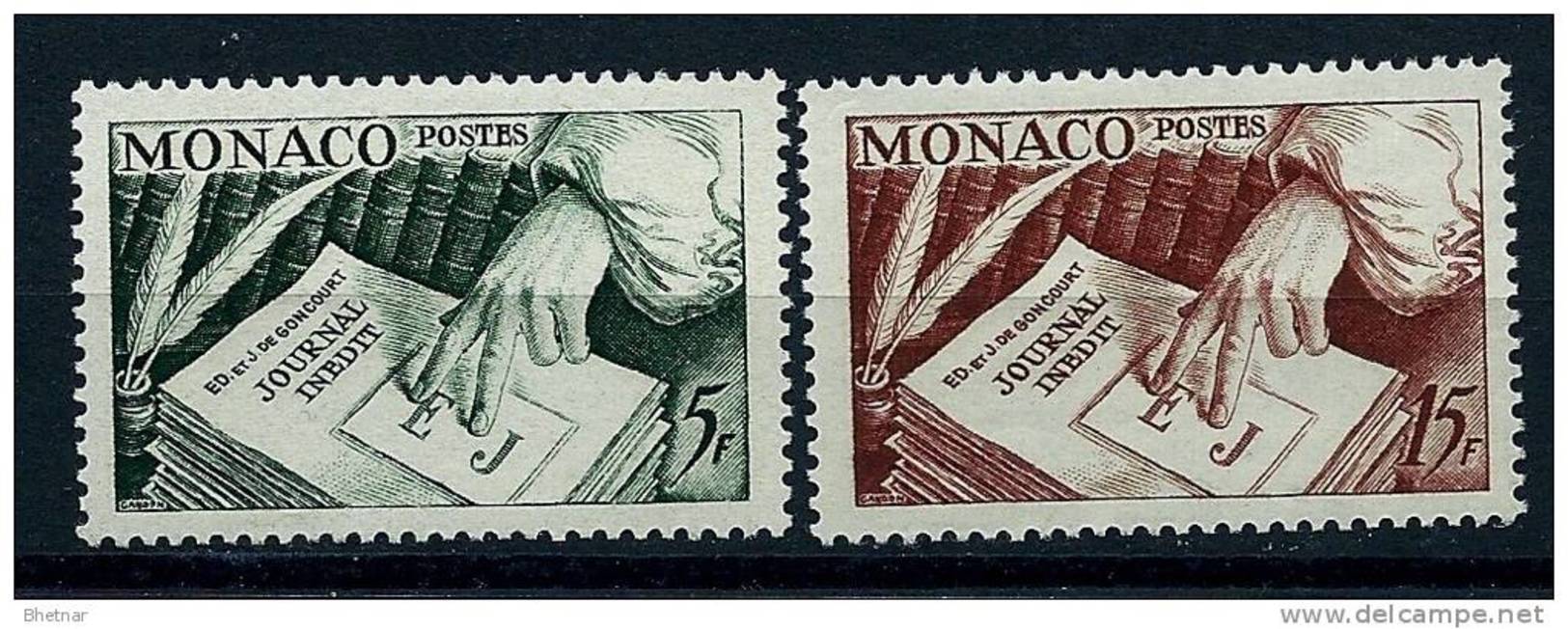 Monaco YT 392 & 393 " Journal Inédit Et Initiales " 1953 Neuf** - Neufs