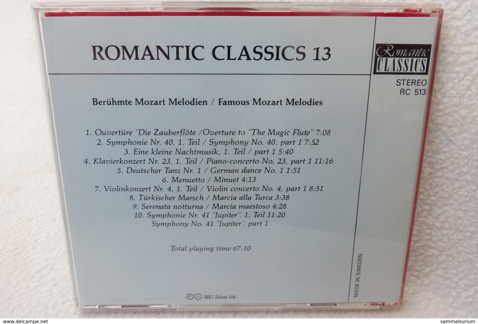 CD "Romantische Klassiker" Berühmte Mozart Melodien - Klassik