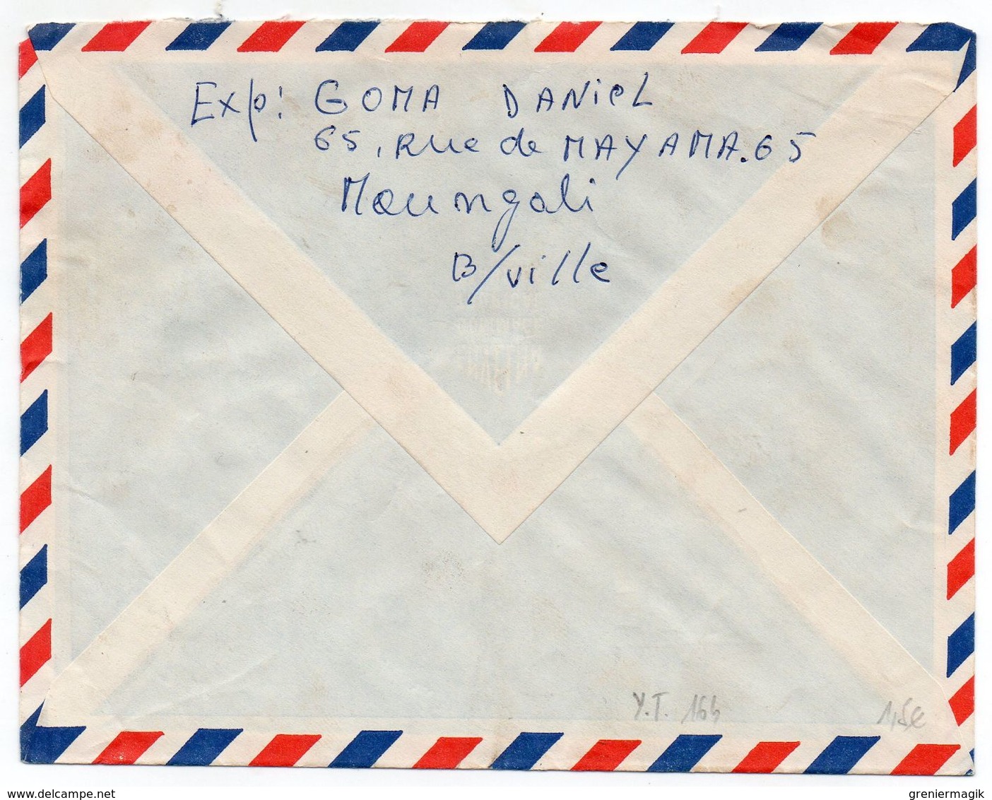 Congo YT N°164 Seul Sur Lettre Brazaville Poto Pour La France 1966 (Nice Azur Parfumerie Laboratoires) Ballet Diaboua - Oblitérés