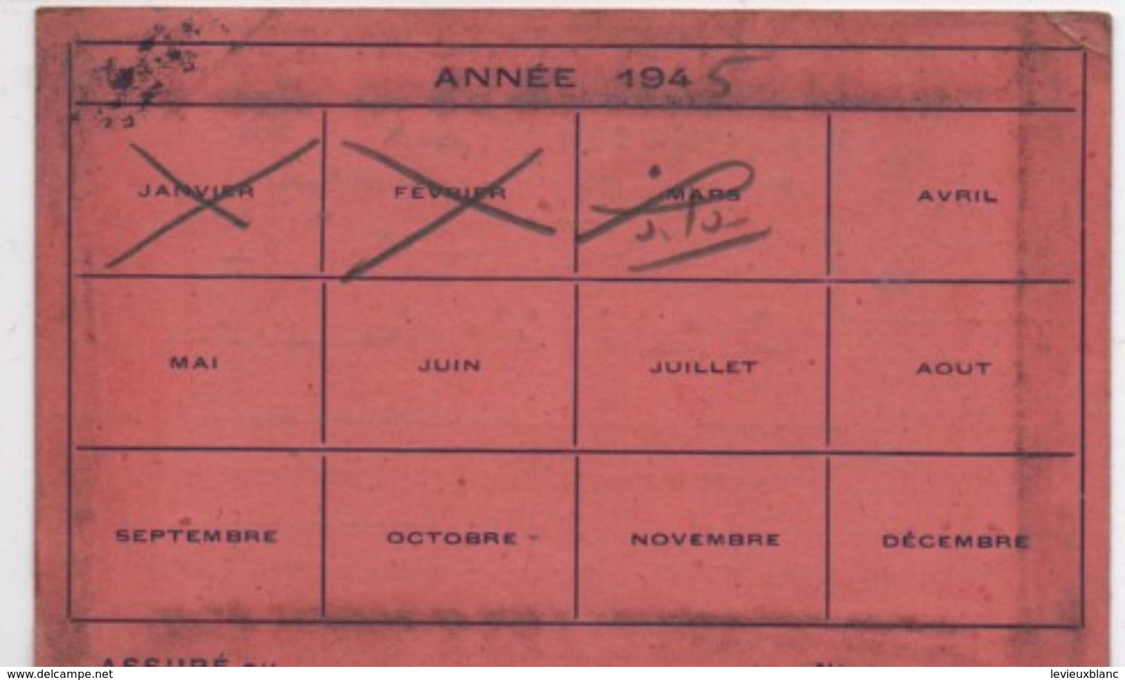 Sport/Cercle Municipal Des Sports De PANTIN/Section ESCRIME/Carte De Membre Commissaire/1945  AEC119 - Escrime