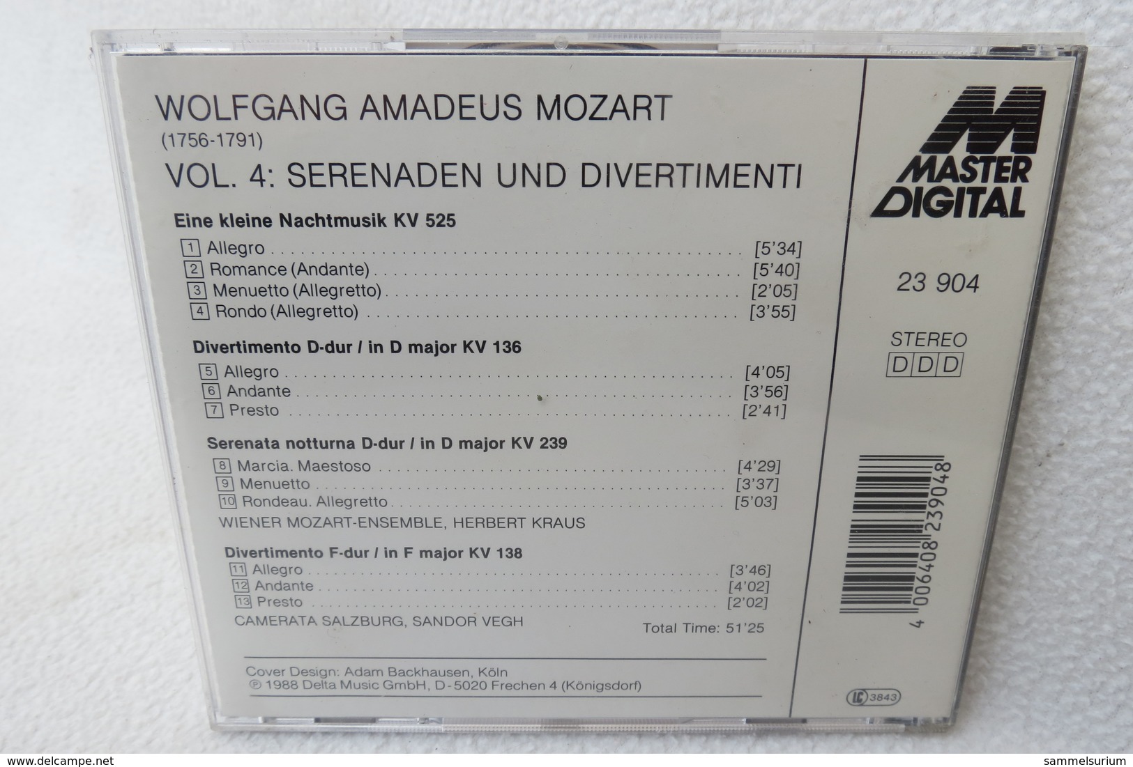 CD "Wolfgang Amadeus Mozart" Meisterwerke CD 4 - Classical