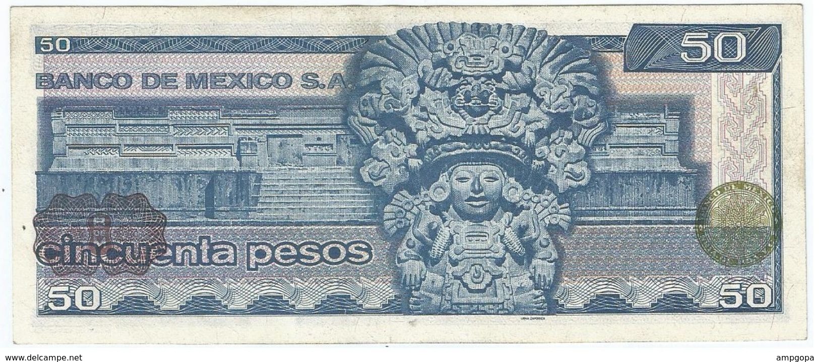 México 50 Pesos 27-1-1981 Pick 73 Serie JW UNC - México