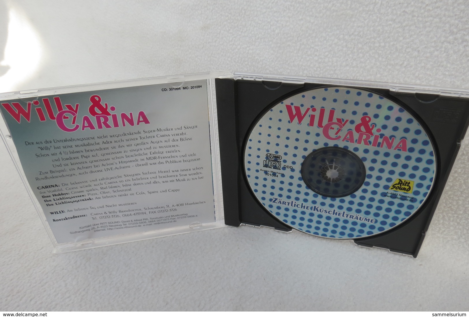 CD "Willy & Carina" Zärtliche Kuschelträume - Other - German Music