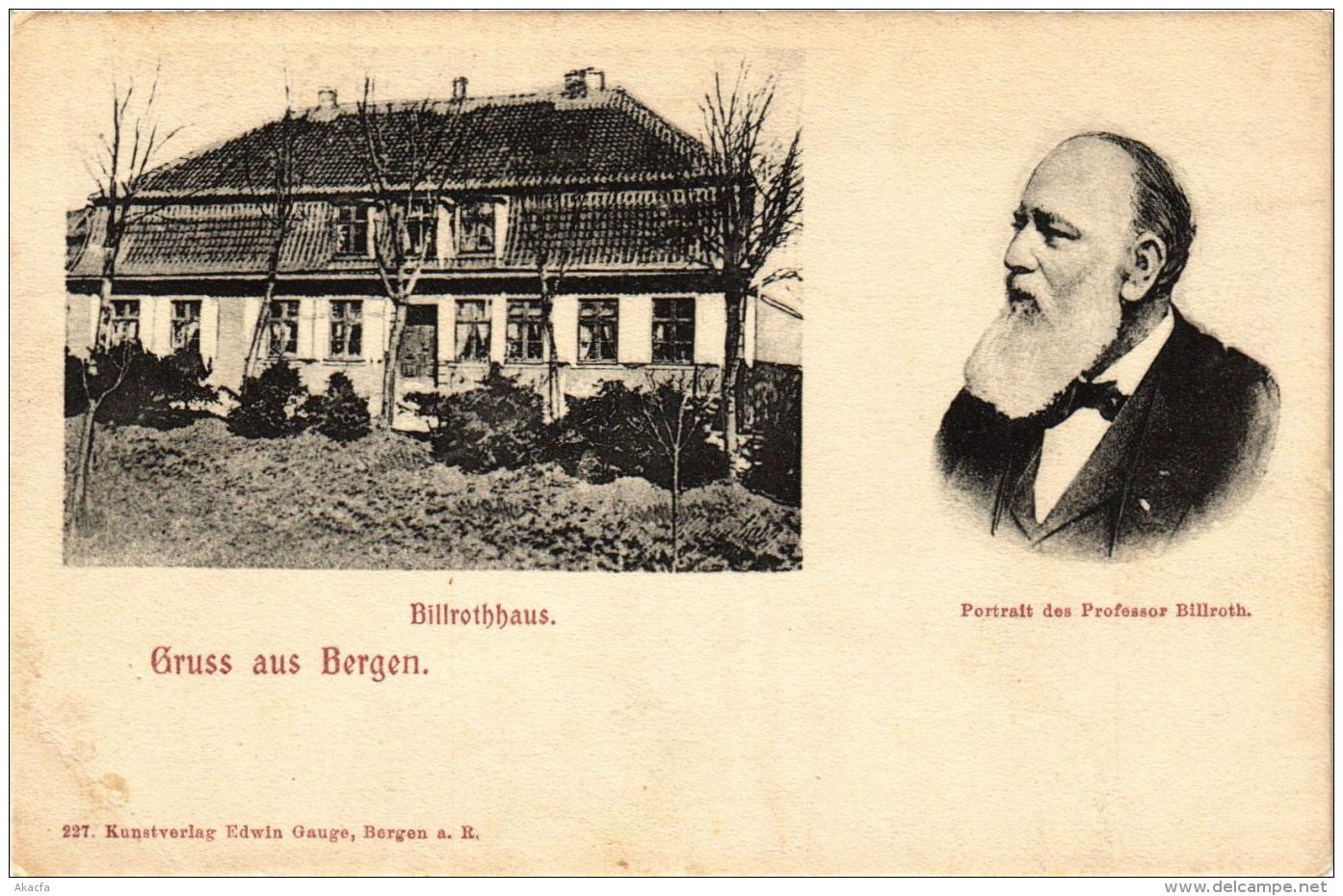 CPA Rügen. Billrothhaus/ Portrait Des Prof. Billroth. GERMANY (663155) - Rügen