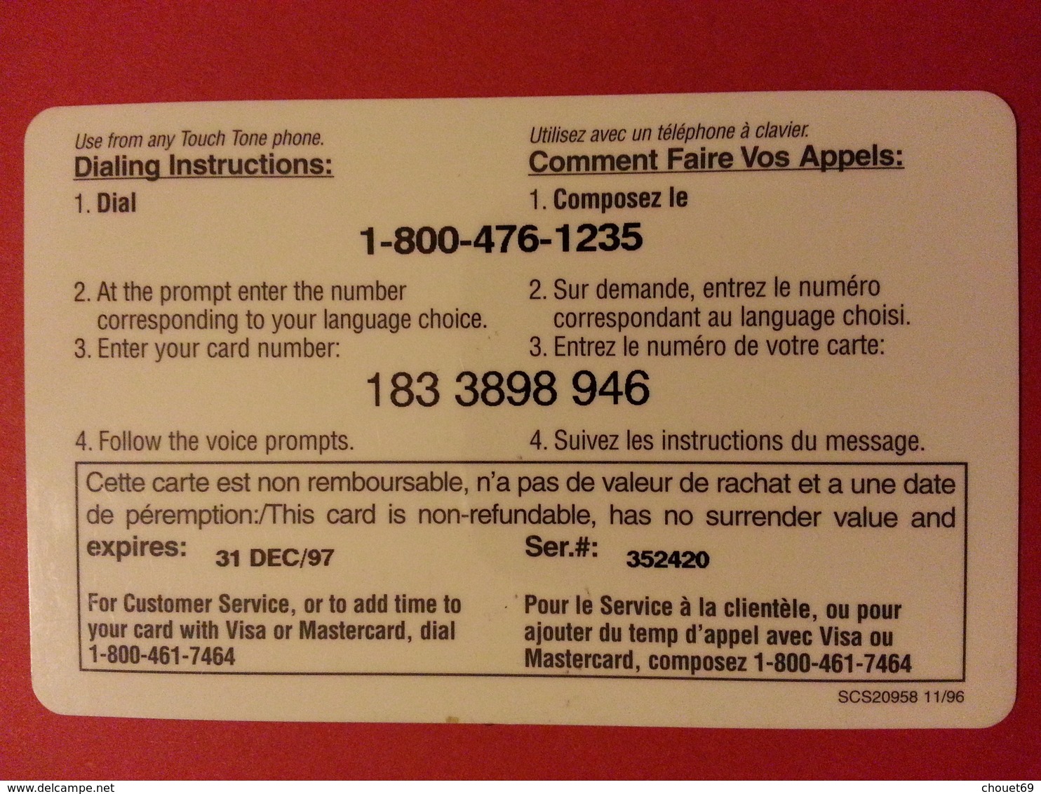 Cardcaller Canada Prepaid Ville De Montréal  (B0615 - Origine Inconnue