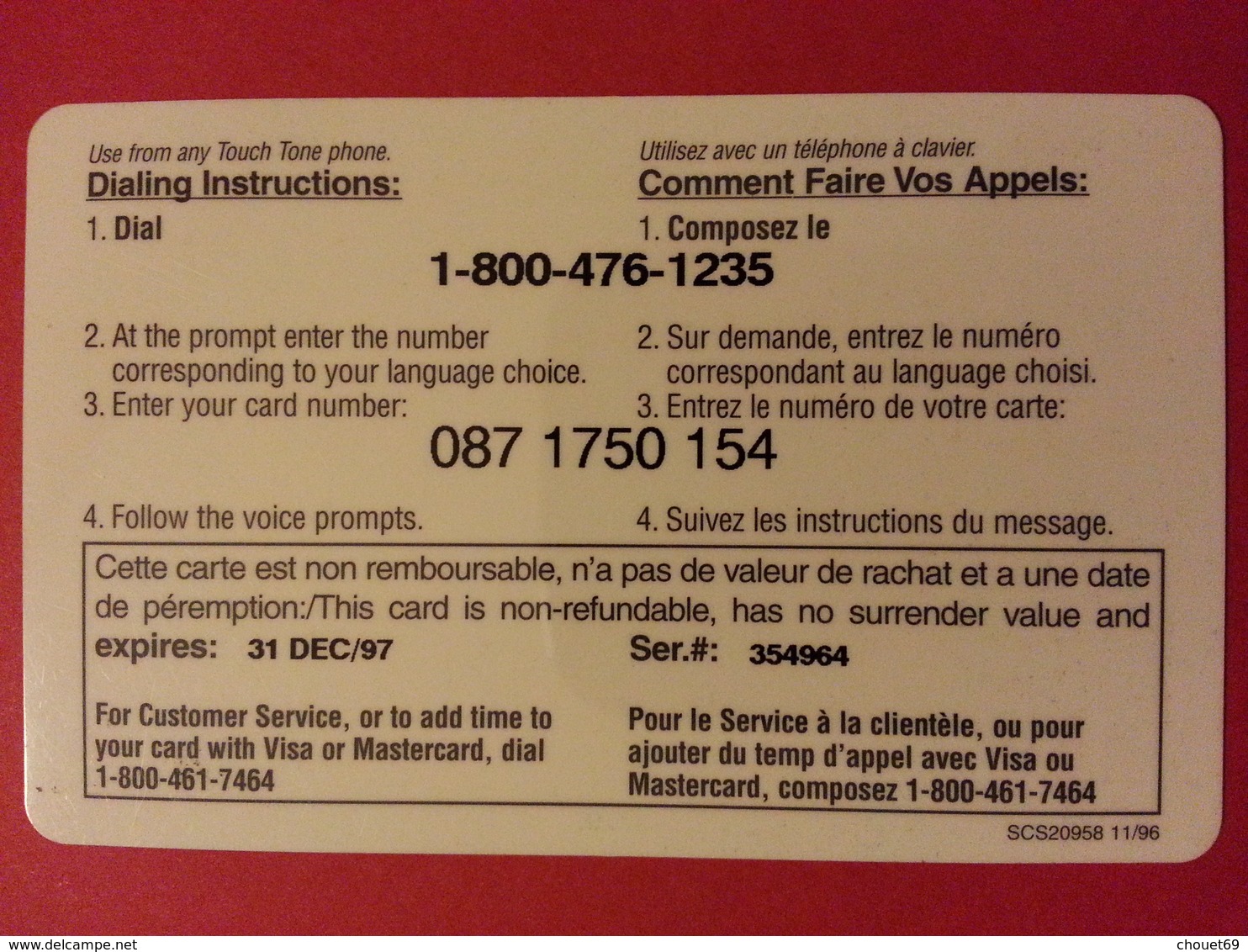 Cardcaller Canada Prepaid Oratoire St Joseph  (B0615 - Onbekende Oorsprong