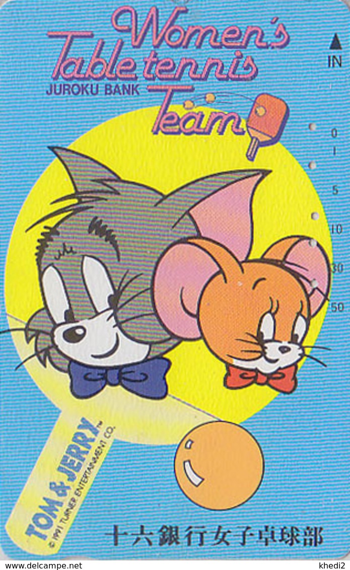 TC Japon / 110-011 - BD COMICS - TOM & JERRY / Sport PING PONG TABLE TENNIS  - CHAT & SOURIS - CAT & MOUSE Japan Pc - 64 - BD