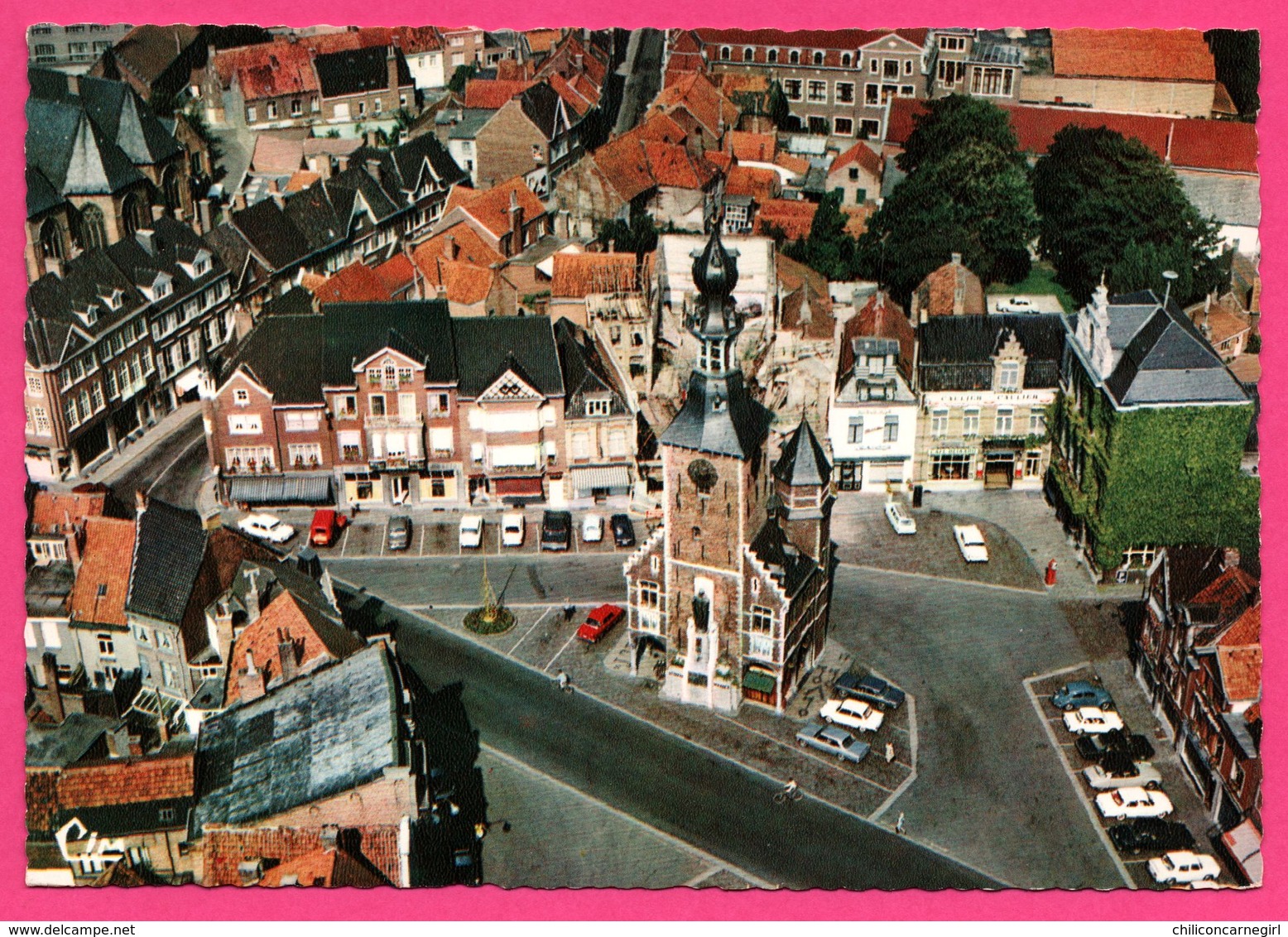 Tielt - Luchtopname - De Markt - Vue Aérienne - Grand'Place - Vieilles Voitures - Animée - CIM - Tielt