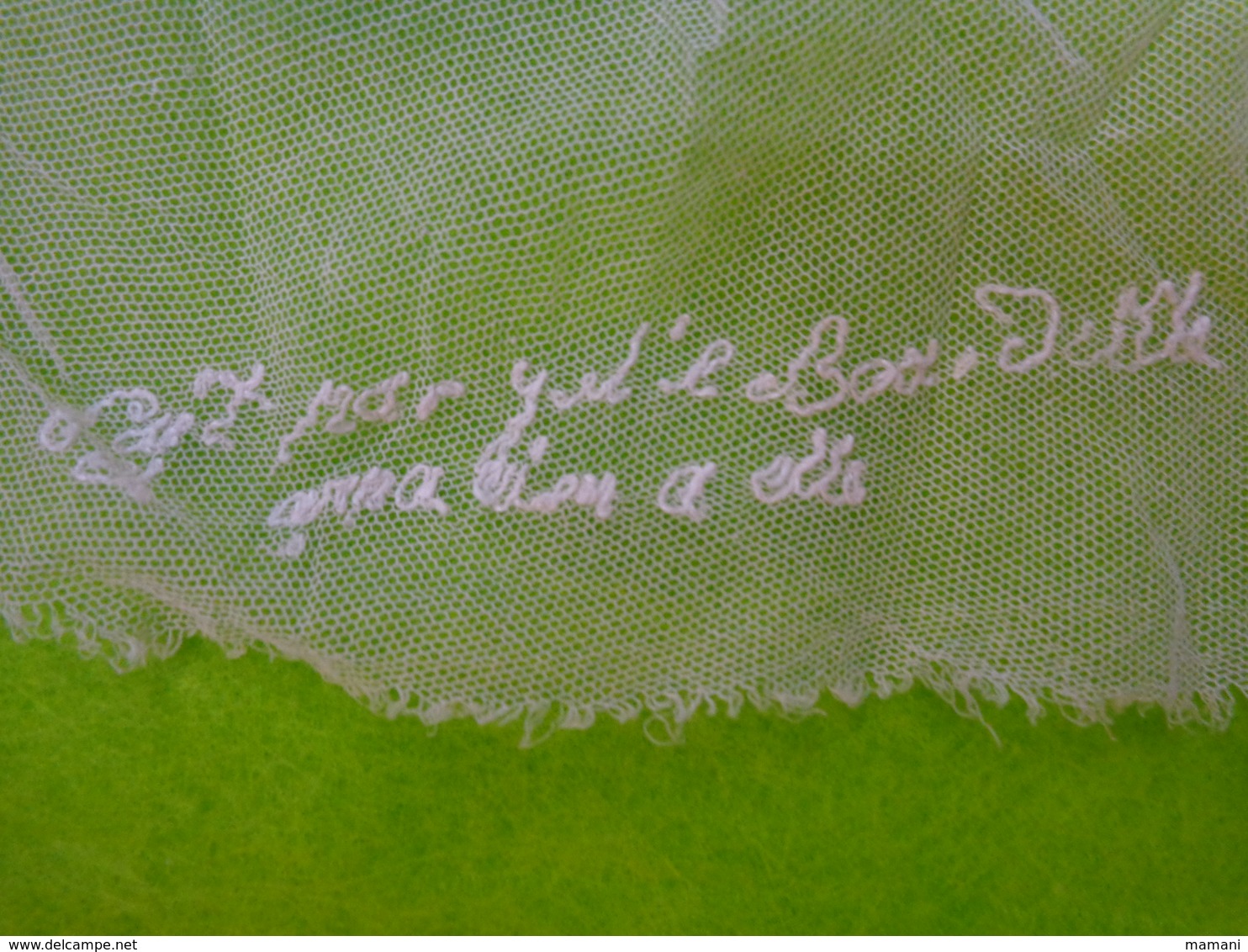 Couronne -parure De Mariee Ou De Communiante + Voile  Brodée Sur Tulle Et  Signee Par La Brodeuse - Wedding