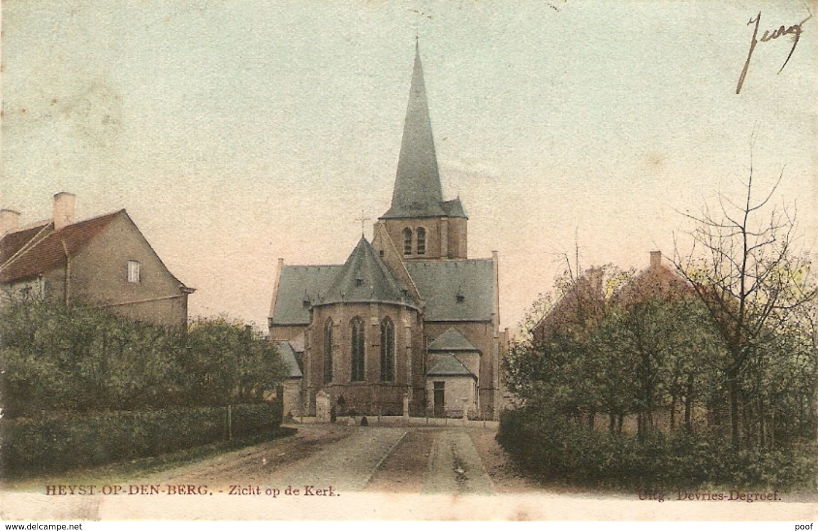 Heyst-op-den-Berg / Heist-op-den-berg : Zicht Op De Kerk ( Oude Kleurkaart ) - Heist-op-den-Berg