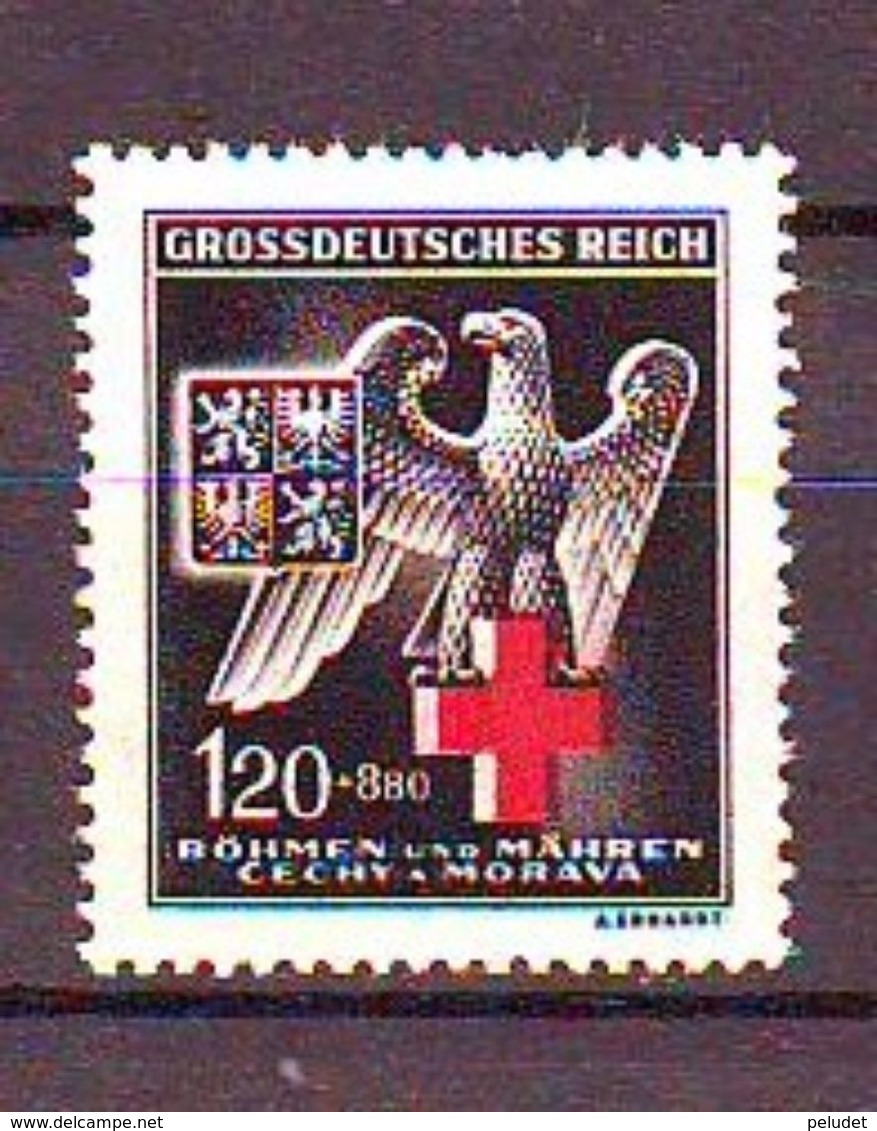 Bohemia And Moravia - 1943, Red Cross 1v Mnh - Ungebraucht