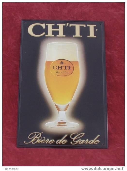 Plaque Métal "BIERE CH'TI". - Tin Signs (after1960)