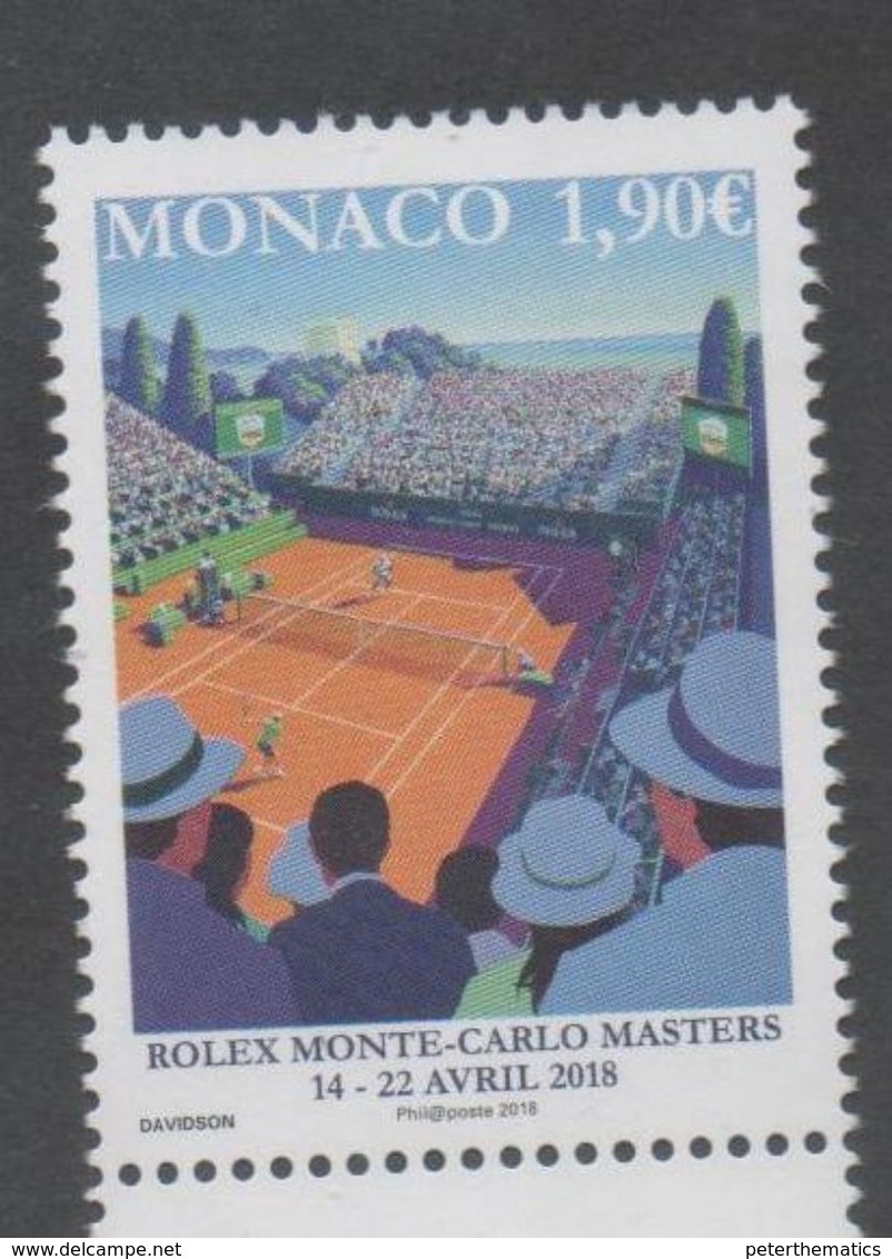 MONACO , 2018, MNH, TENNIS, MONTE CARLO ROLEX MASTERS, 1v - Tennis