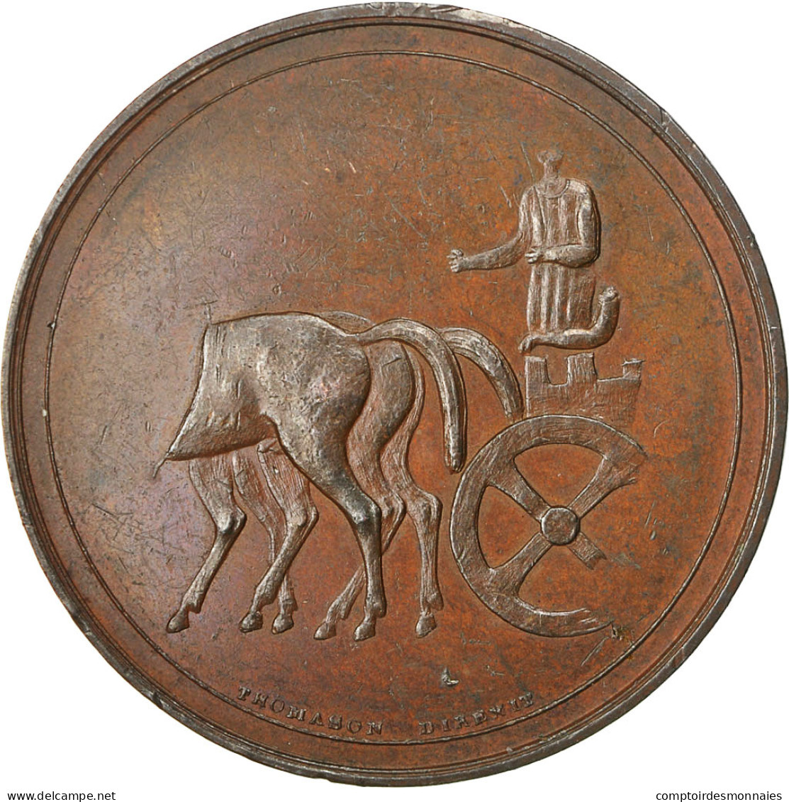 United Kingdom , Medal, Elgin, Georges IV, Thomason, TTB+, Bronze - Autres & Non Classés