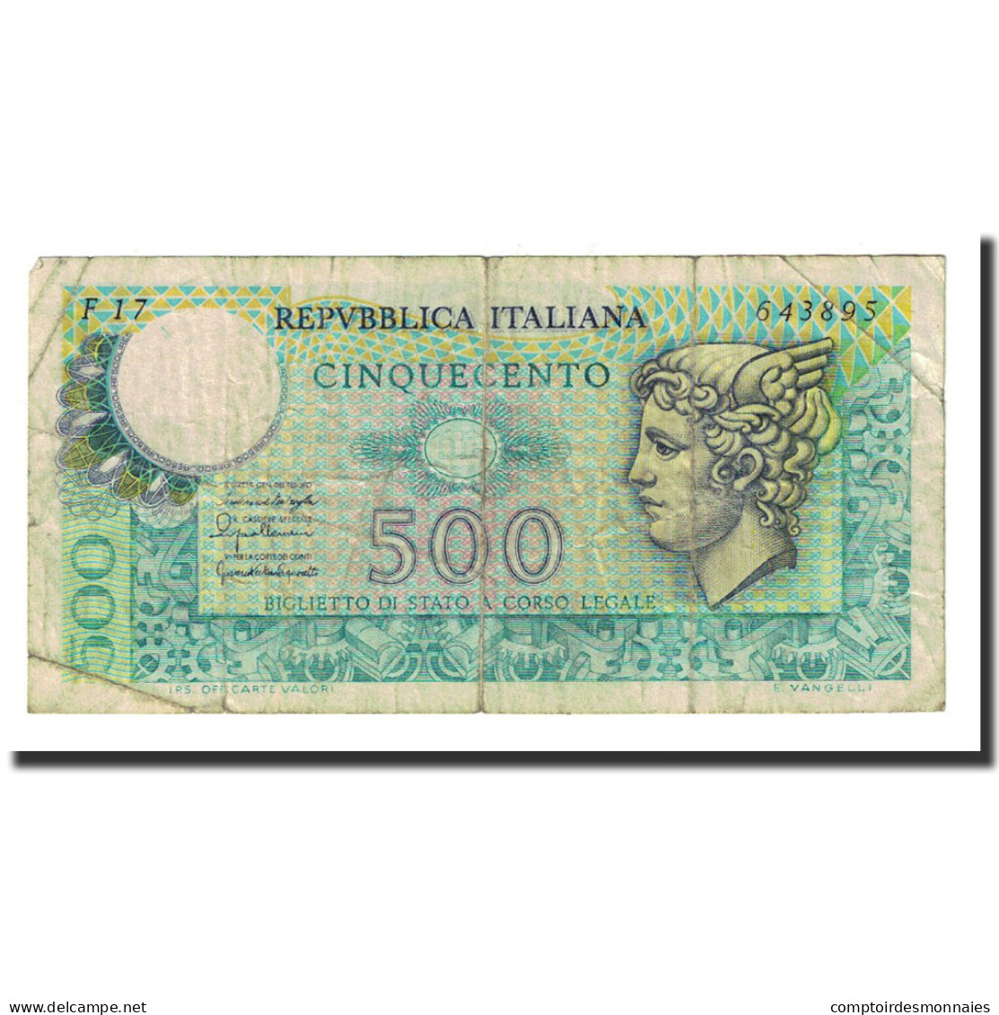 Billet, Italie, 500 Lire, 1976-12-20, KM:95, B+ - 500 Lire