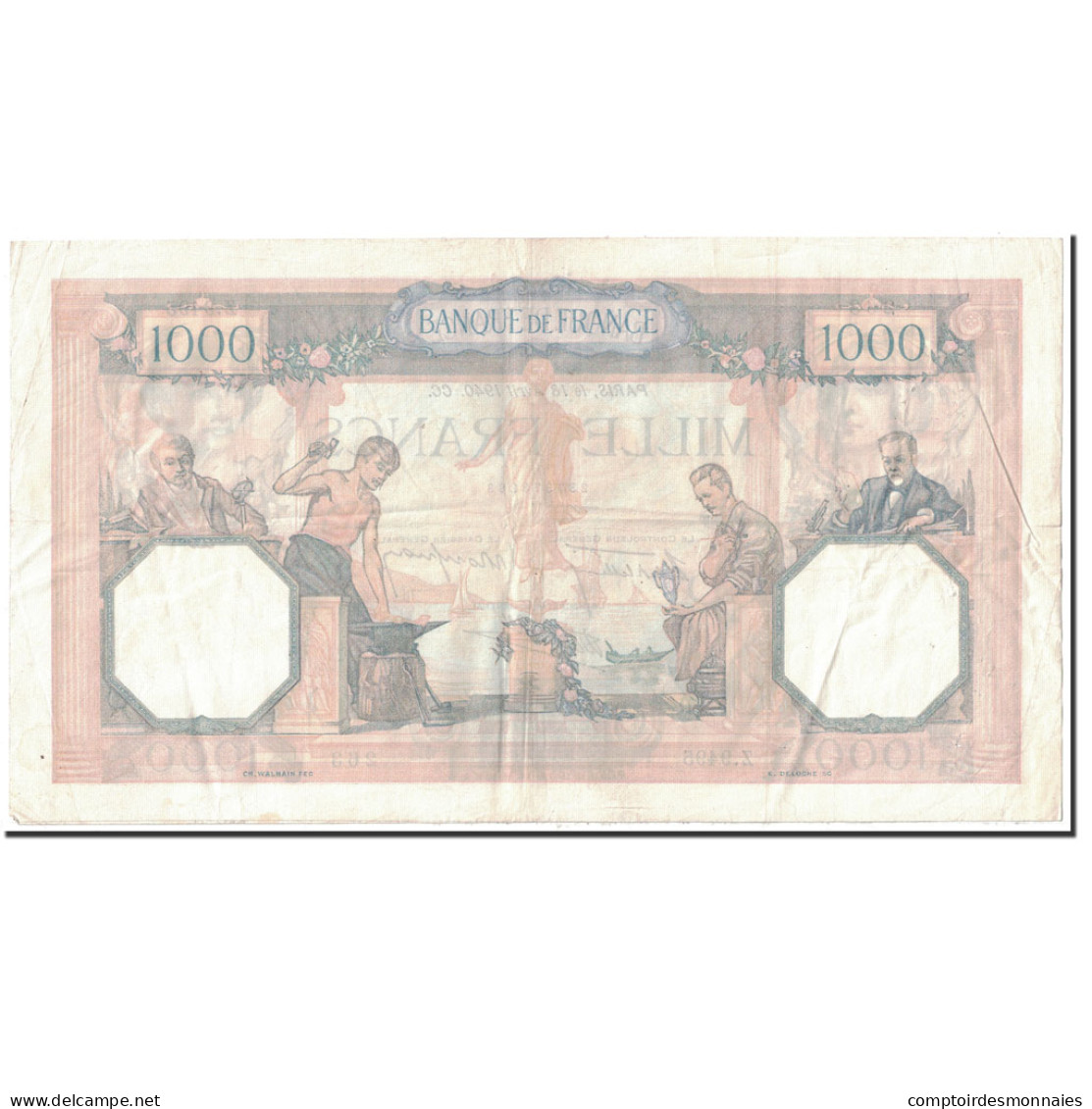 France, 1000 Francs, 1 000 F 1927-1940 ''Cérès Et Mercure'', 1940, 1940-04-18 - 1 000 F 1927-1940 ''Cérès E Mercure''